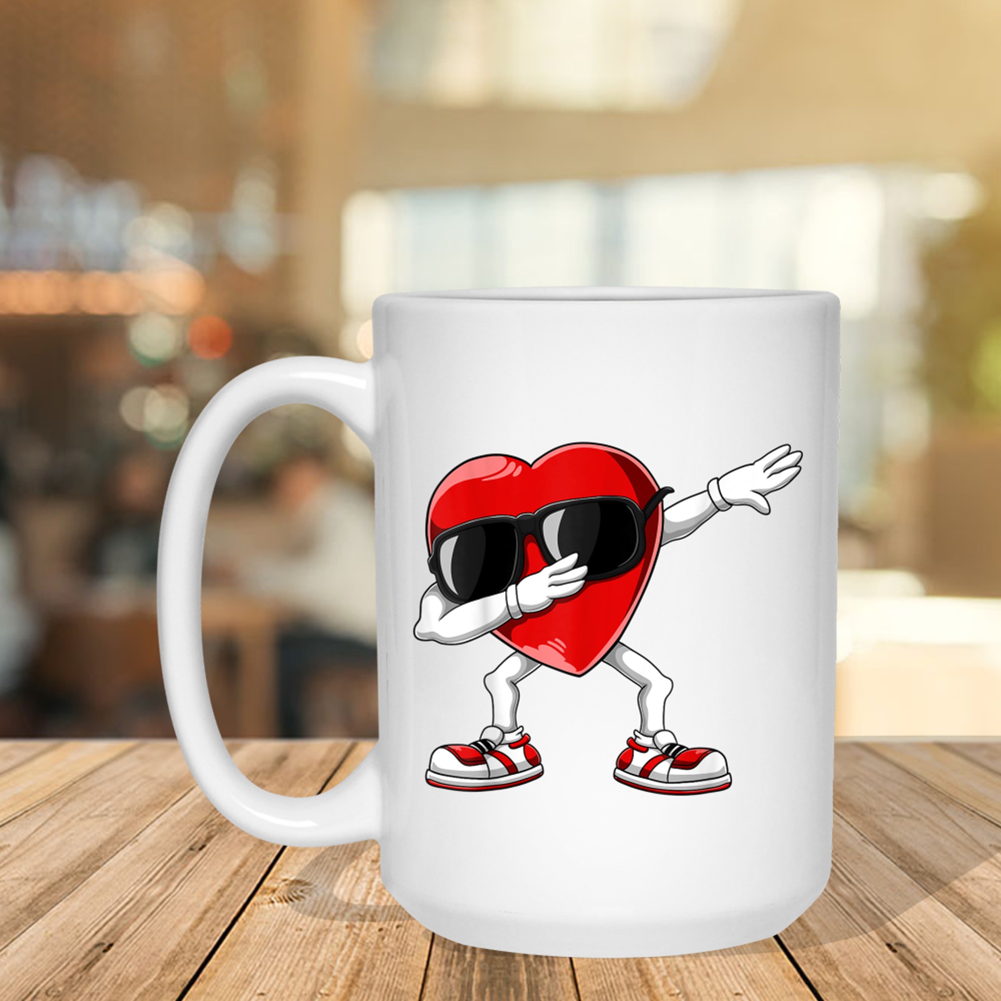 Dabbing Heart Funny Valentines Day Mug