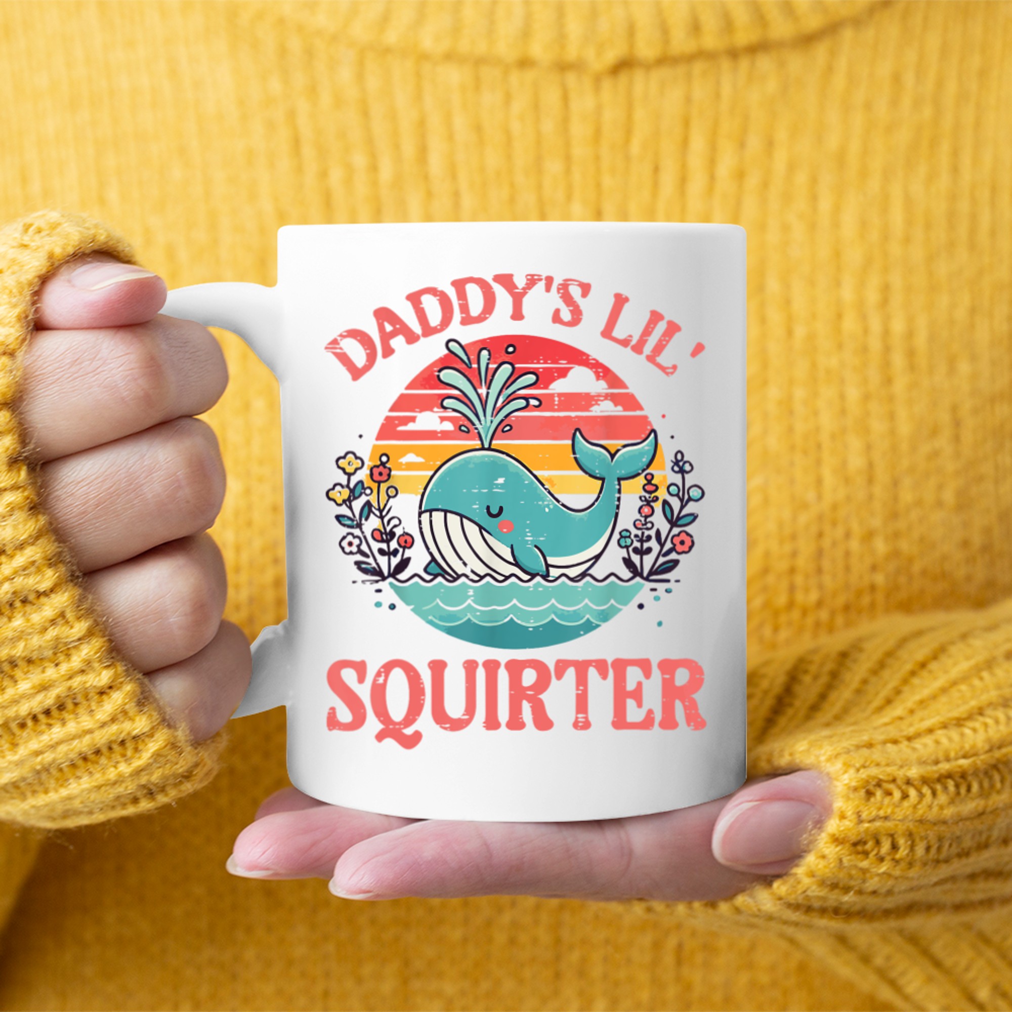Daddys Little Whale Funny Inappropriate  Mug