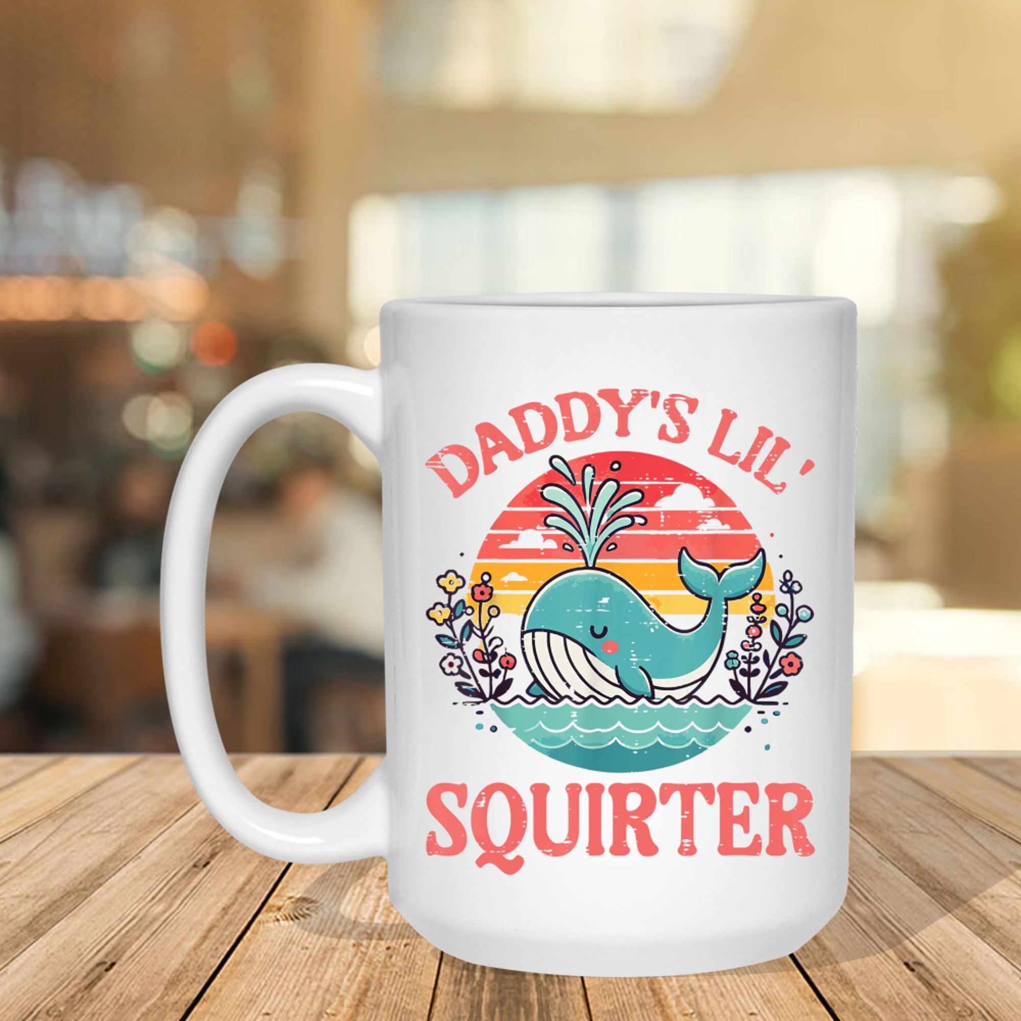 Daddys Little Whale Funny Inappropriate  Mug