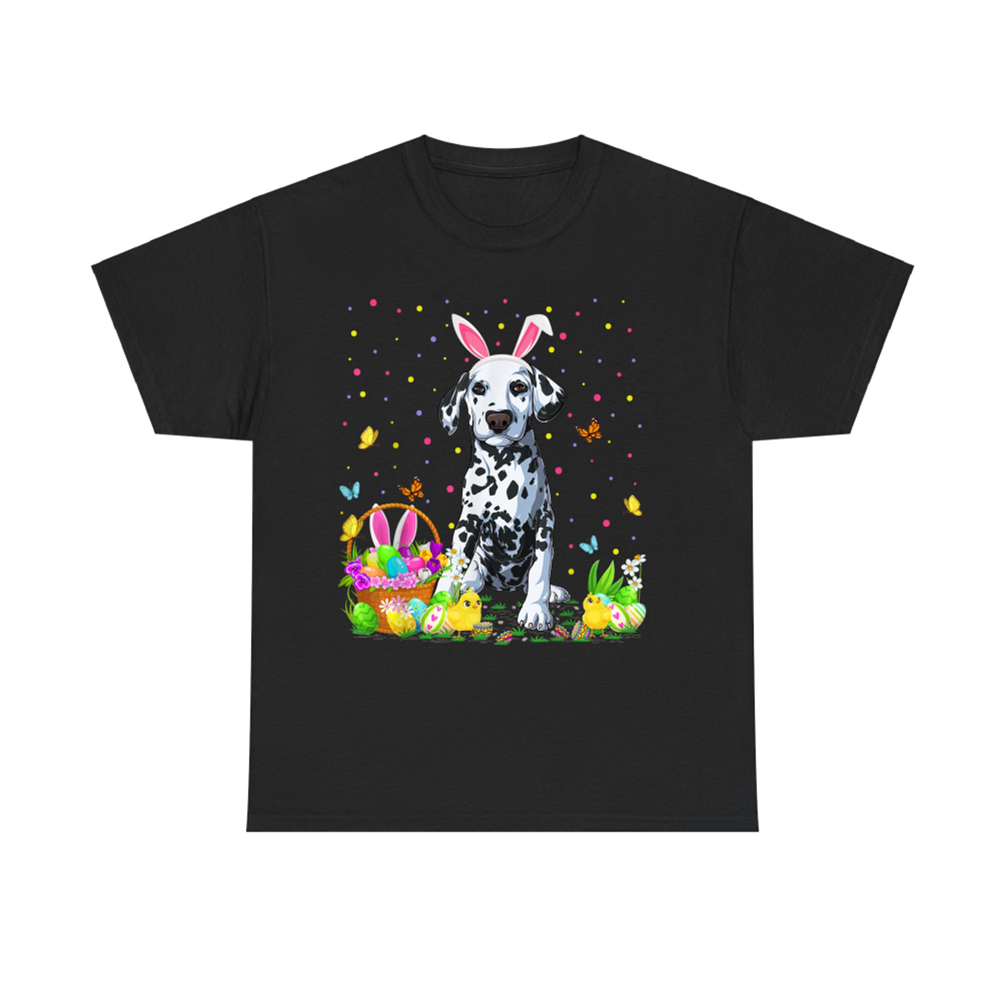 Dalmatian Dog Easter Egg Hunting Dalmatian Easter Sunday T-Shirt