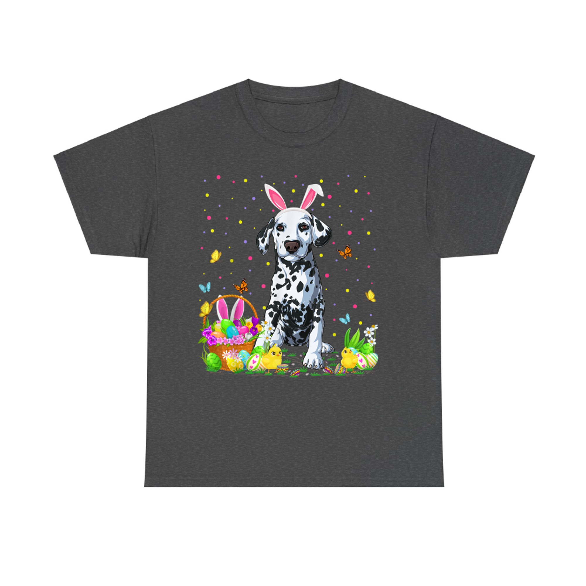 Dalmatian Dog Easter Egg Hunting Dalmatian Easter Sunday T-Shirt