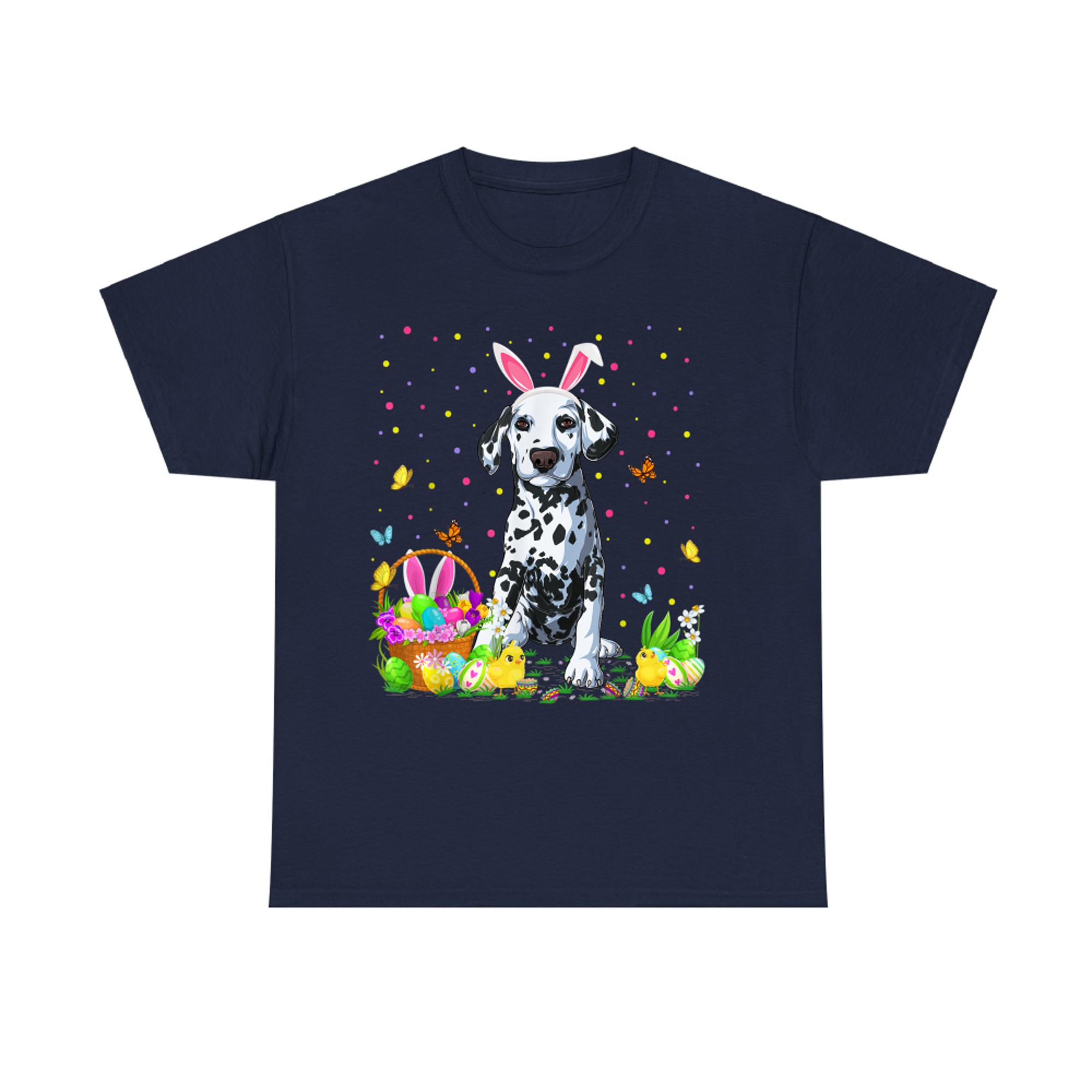 Dalmatian Dog Easter Egg Hunting Dalmatian Easter Sunday T-Shirt