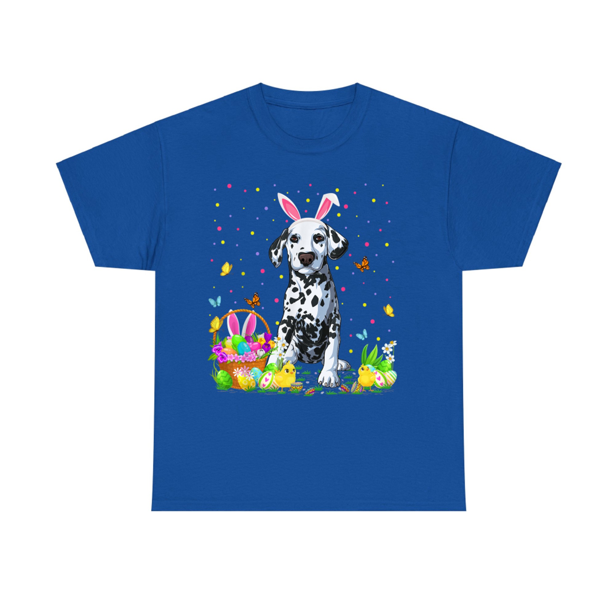 Dalmatian Dog Easter Egg Hunting Dalmatian Easter Sunday T-Shirt