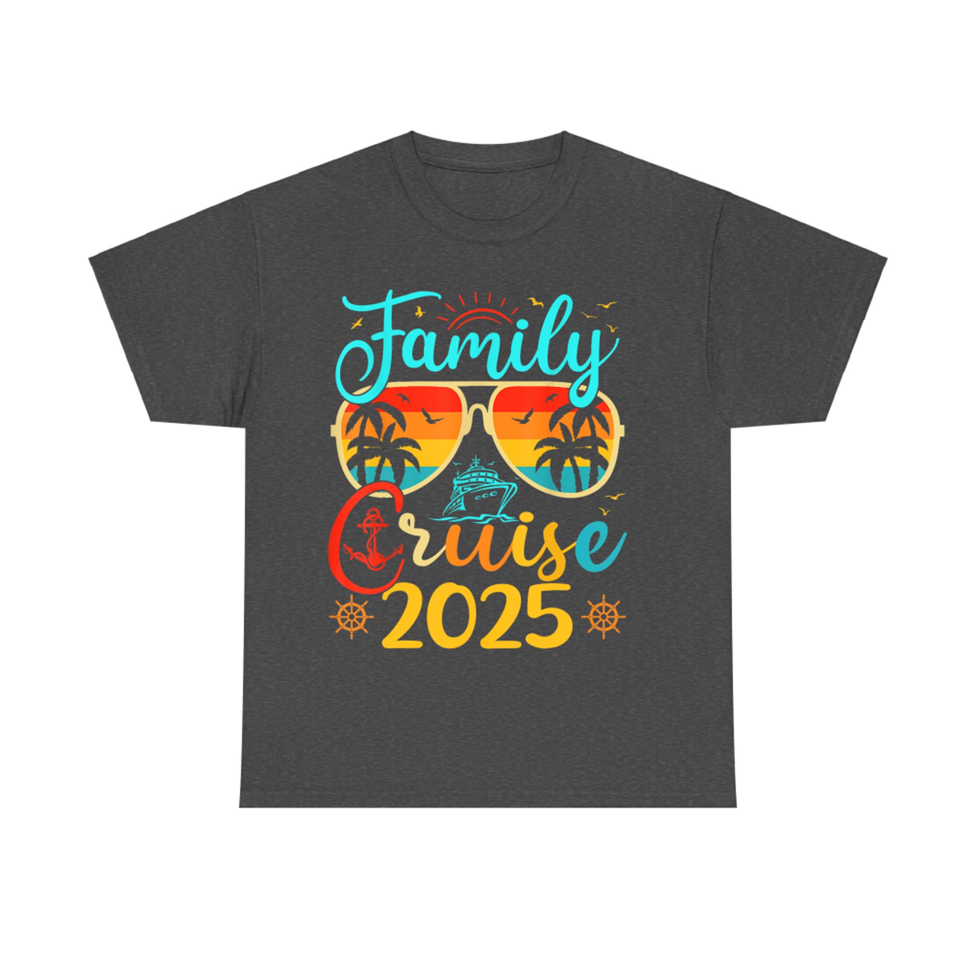Family Cruise Summer Vacation Matching Glasses Palms T-Shirt