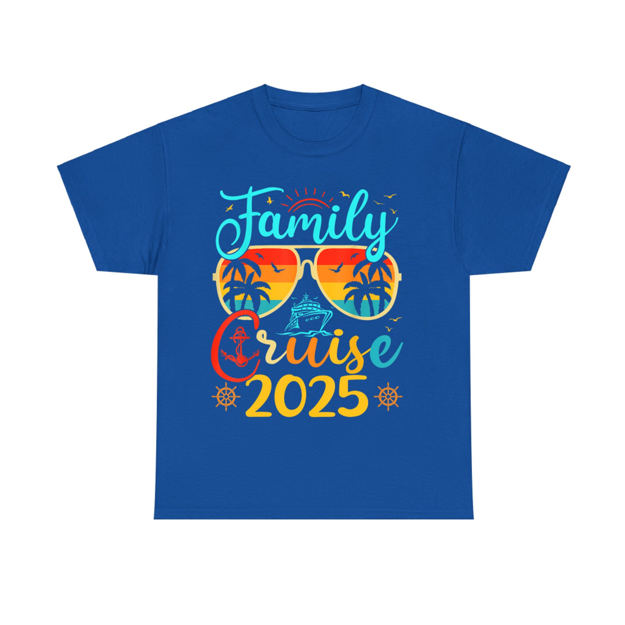 Family Cruise Summer Vacation Matching Glasses Palms T-Shirt
