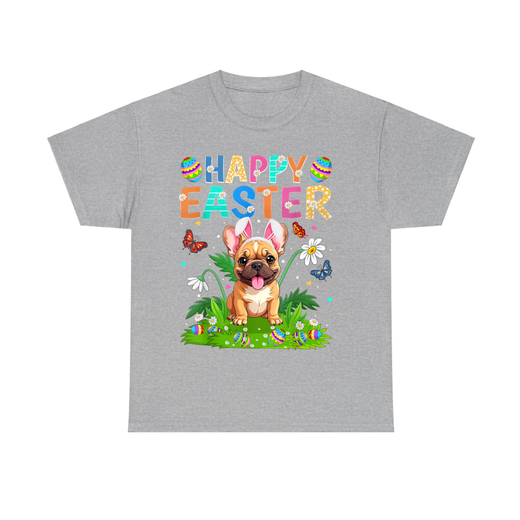 French Bulldog Happy Easter Egg Hunt Bunny Ear Easter Sunday T-Shirt