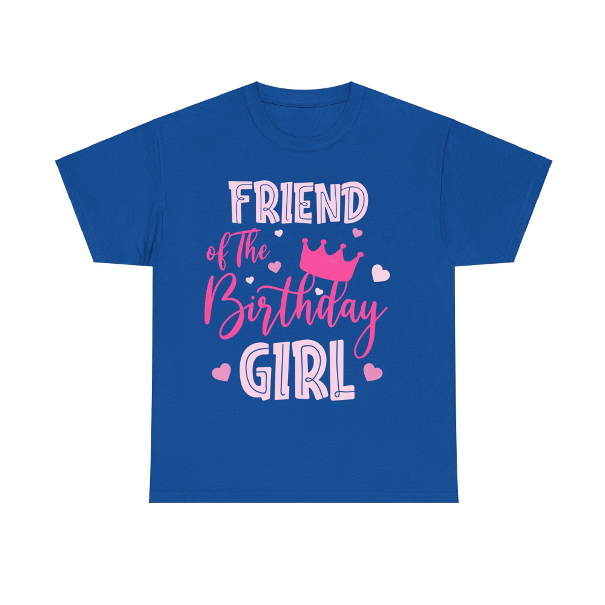 Friend Of The Birthday Girl Cute Pink Matching Family T-Shirt