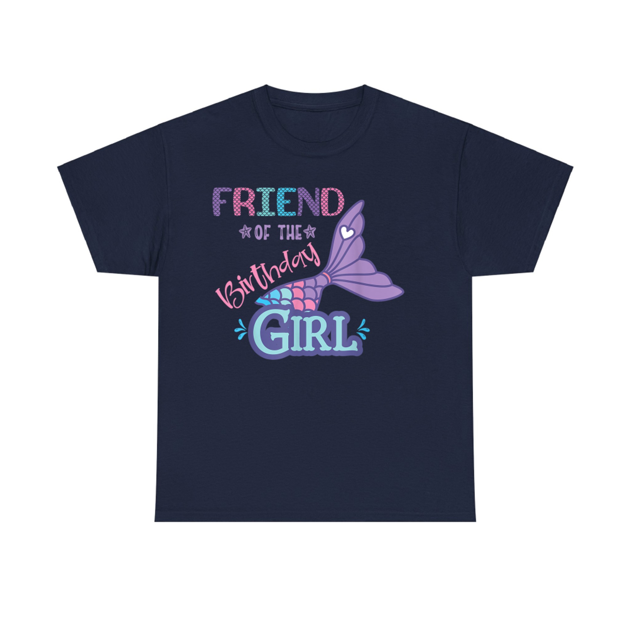 Friend Of The Birthday Girl Mermaid Theme Matching Family T-Shirt