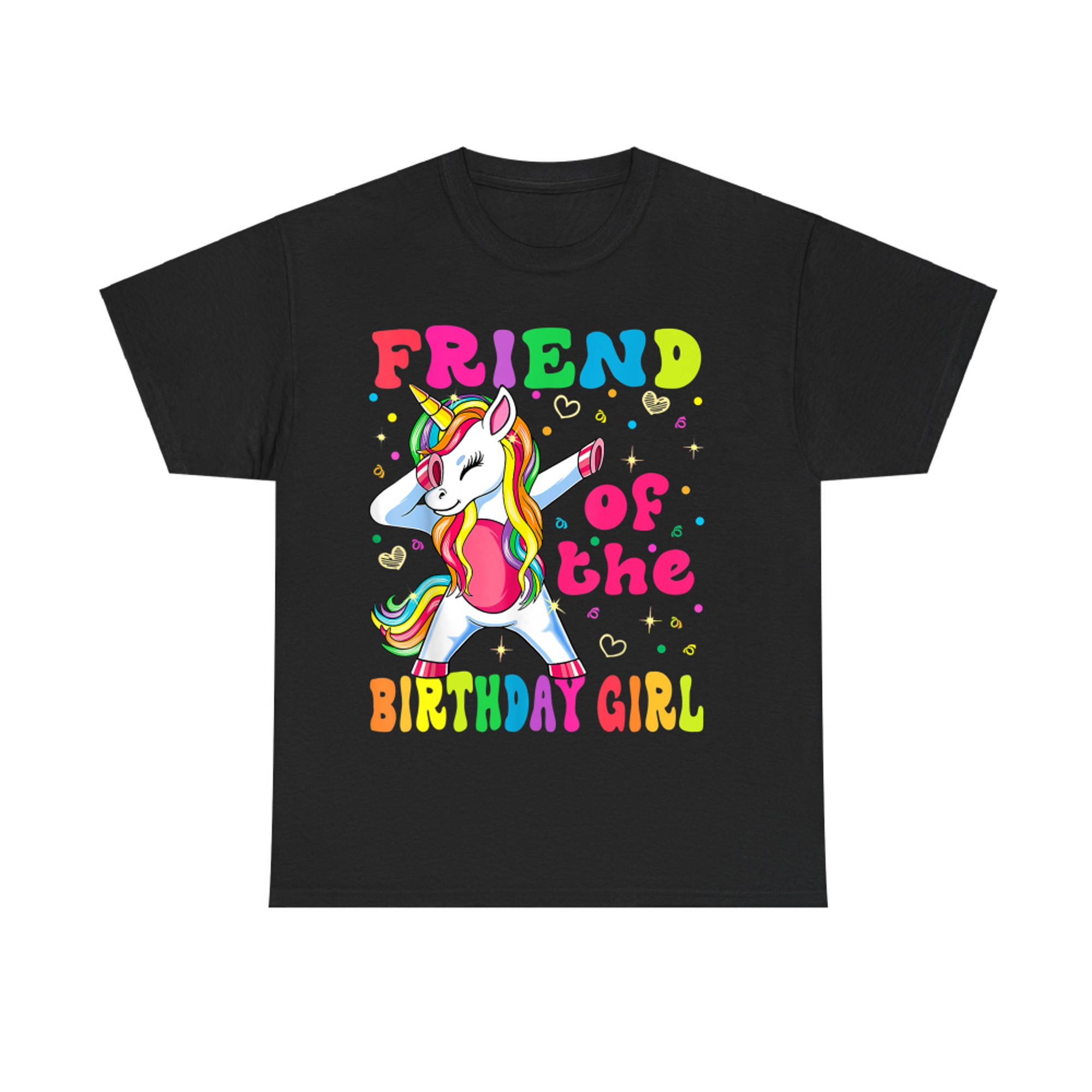 Friend Of The Birthday Princess Girl Dabbing Unicorn T-Shirt