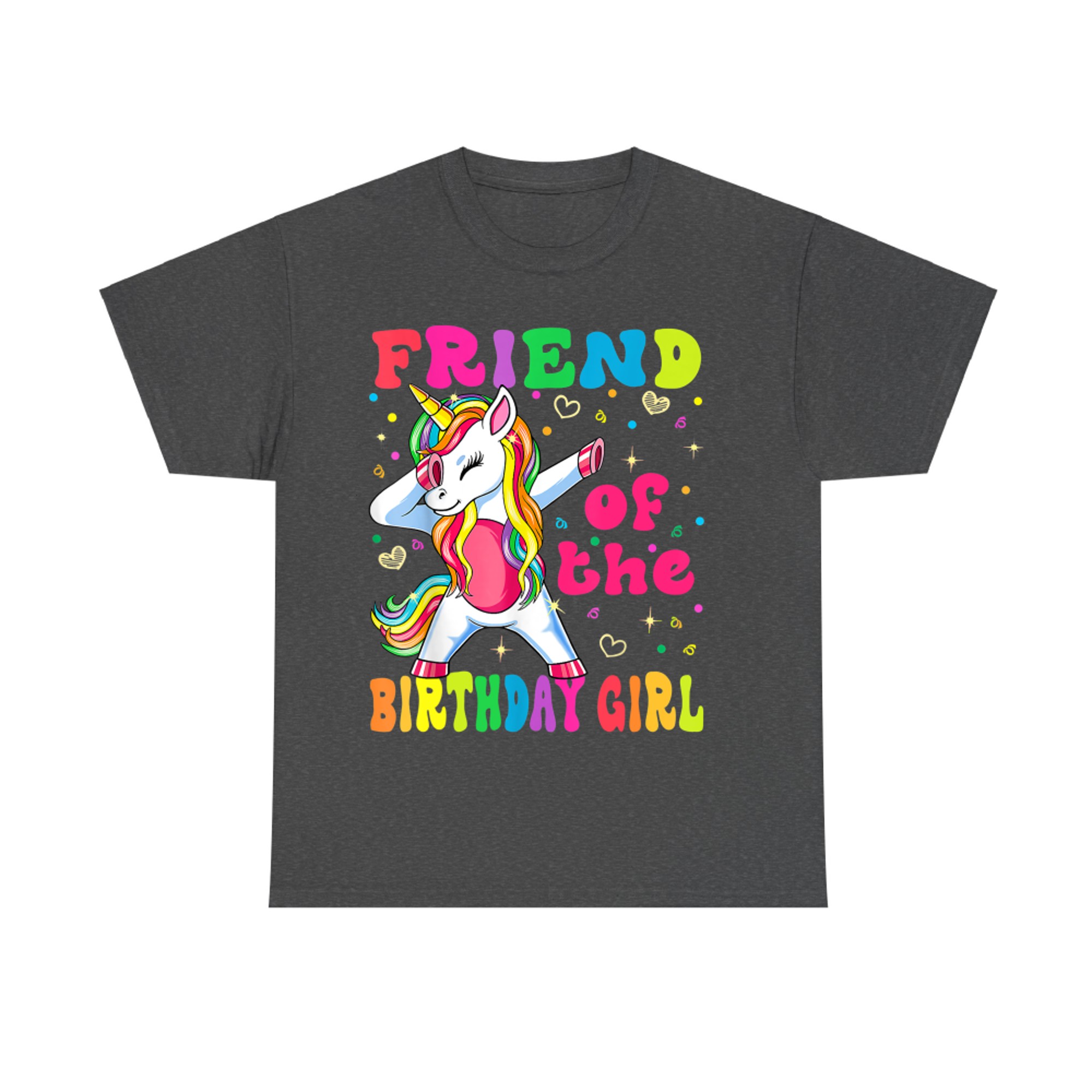 Friend Of The Birthday Princess Girl Dabbing Unicorn T-Shirt