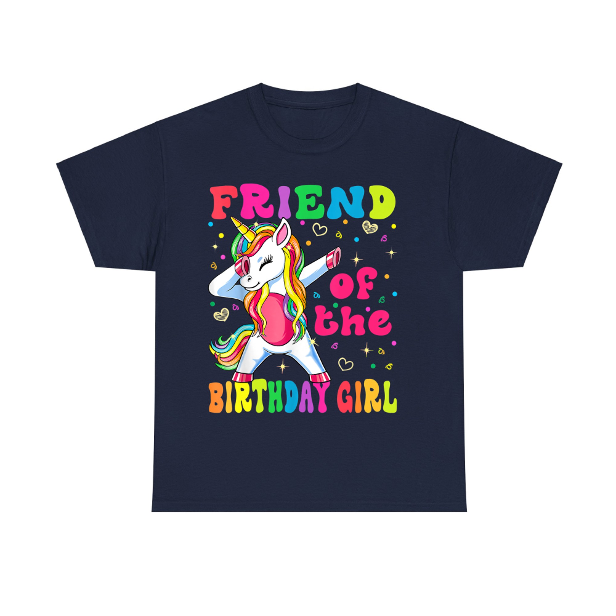 Friend Of The Birthday Princess Girl Dabbing Unicorn T-Shirt