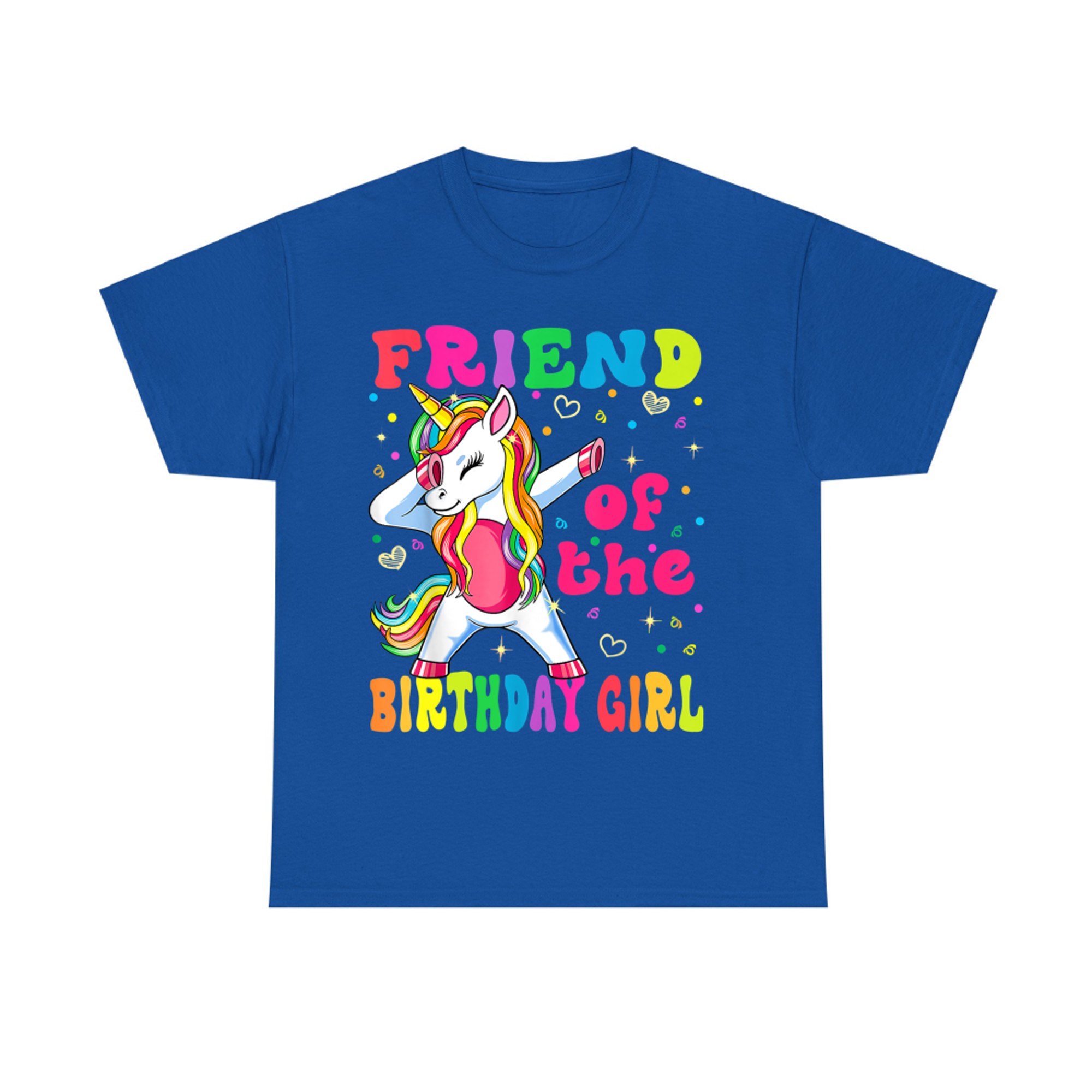 Friend Of The Birthday Princess Girl Dabbing Unicorn T-Shirt