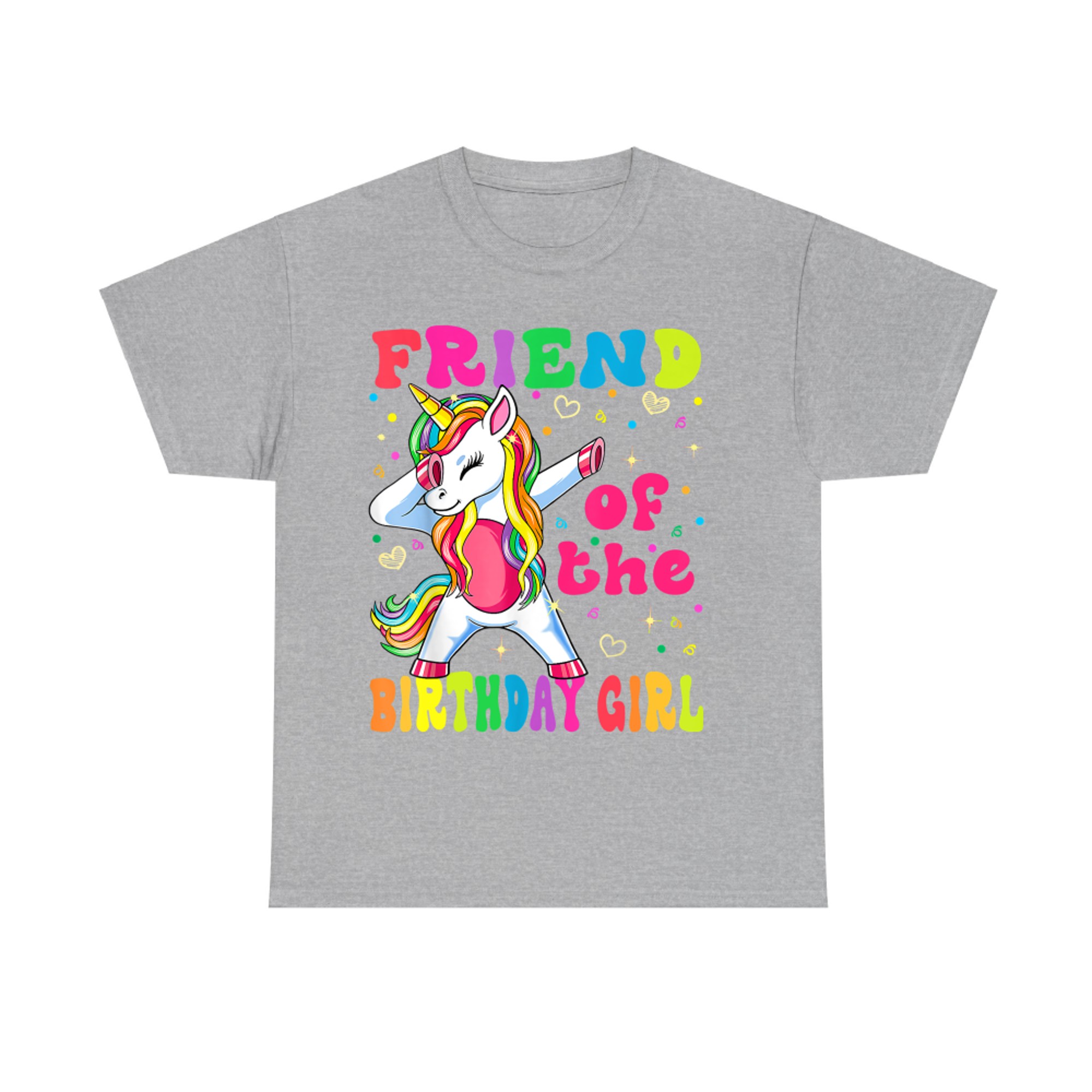 Friend Of The Birthday Princess Girl Dabbing Unicorn T-Shirt