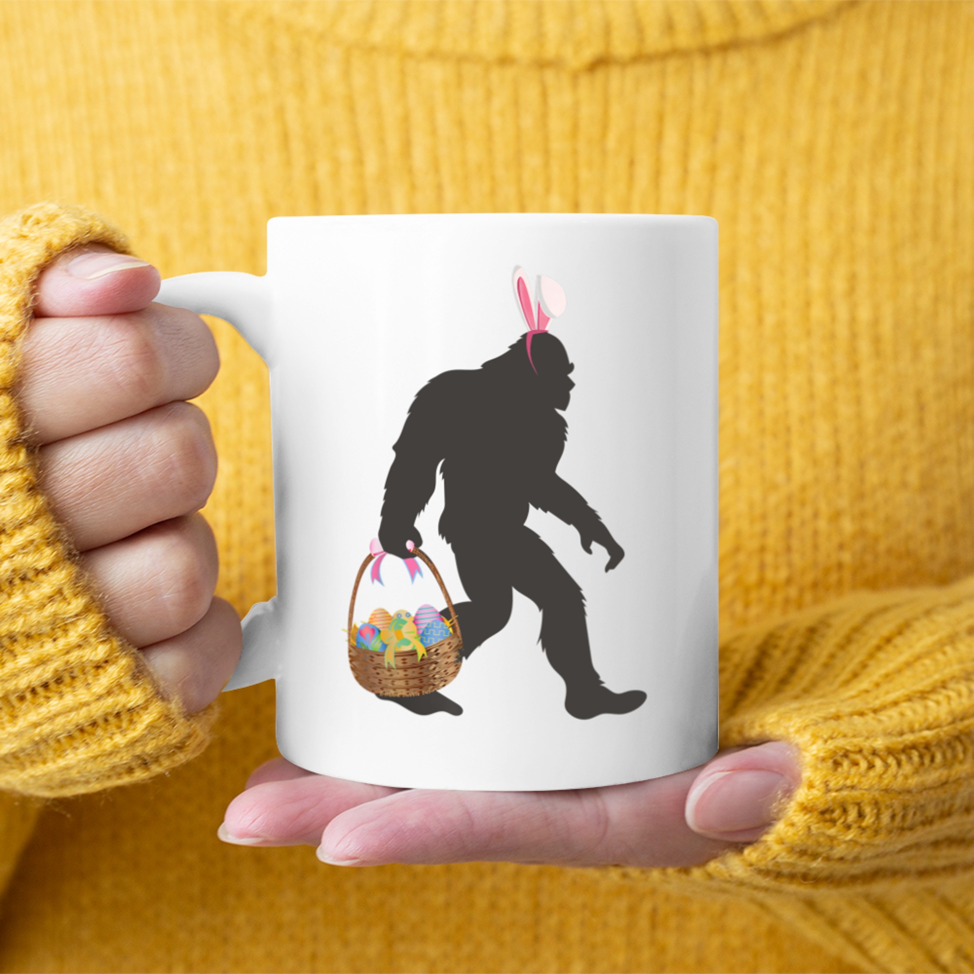 Funny Bigfoot Easter Basket Bigfoot Mug