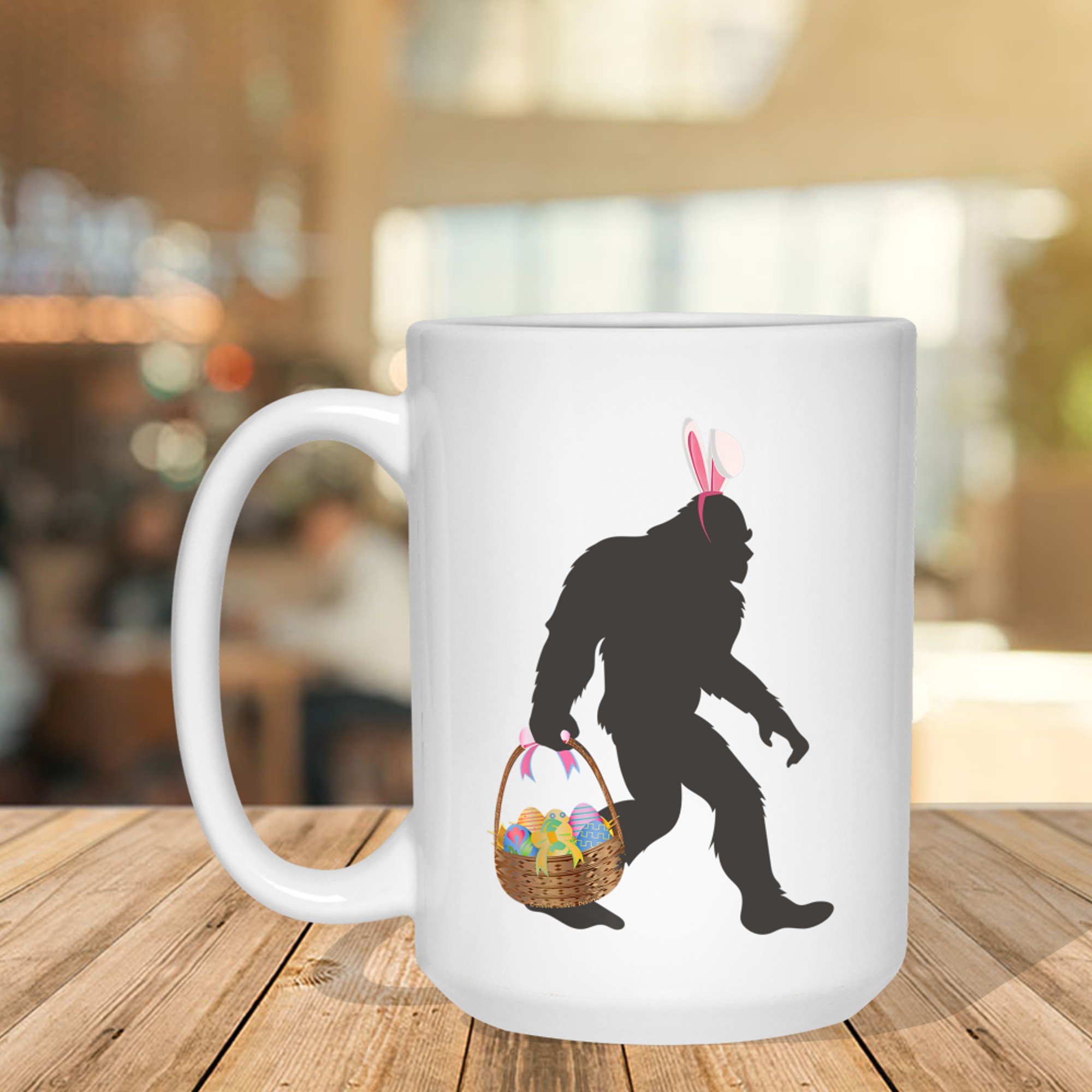 Funny Bigfoot Easter Basket Bigfoot Mug