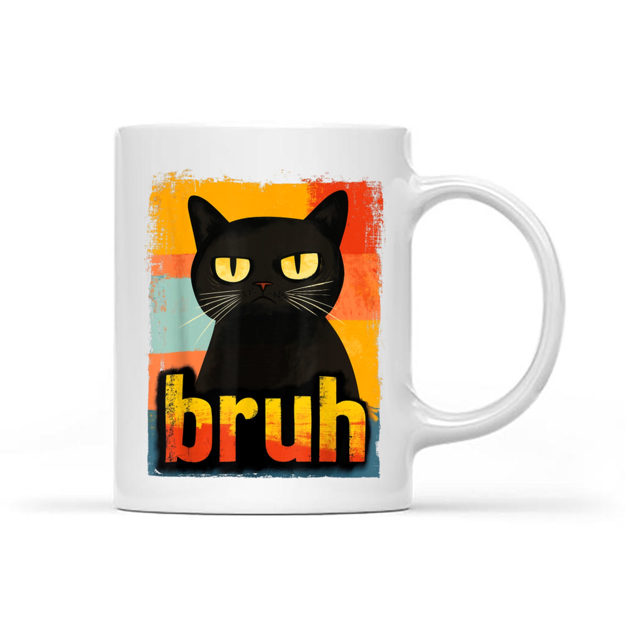Funny Cat Bruh Meme Mug