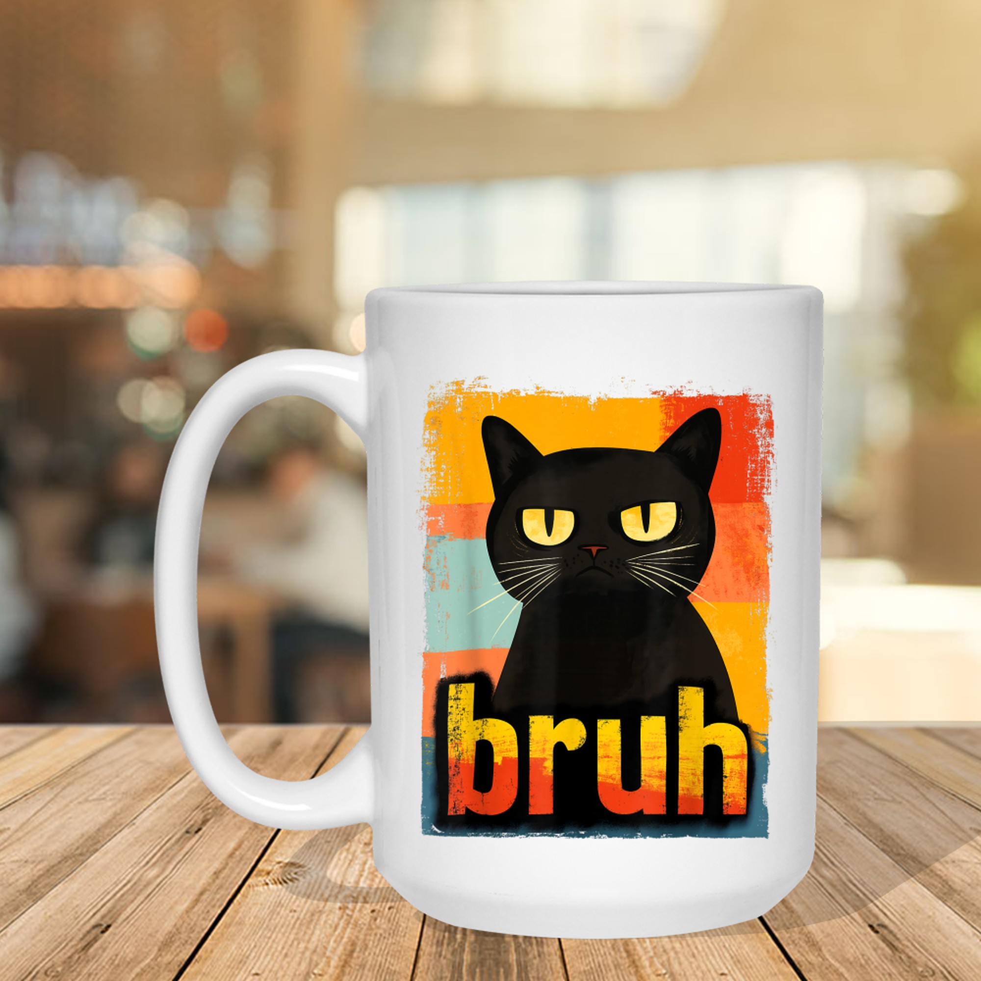 Funny Cat Bruh Meme Mug