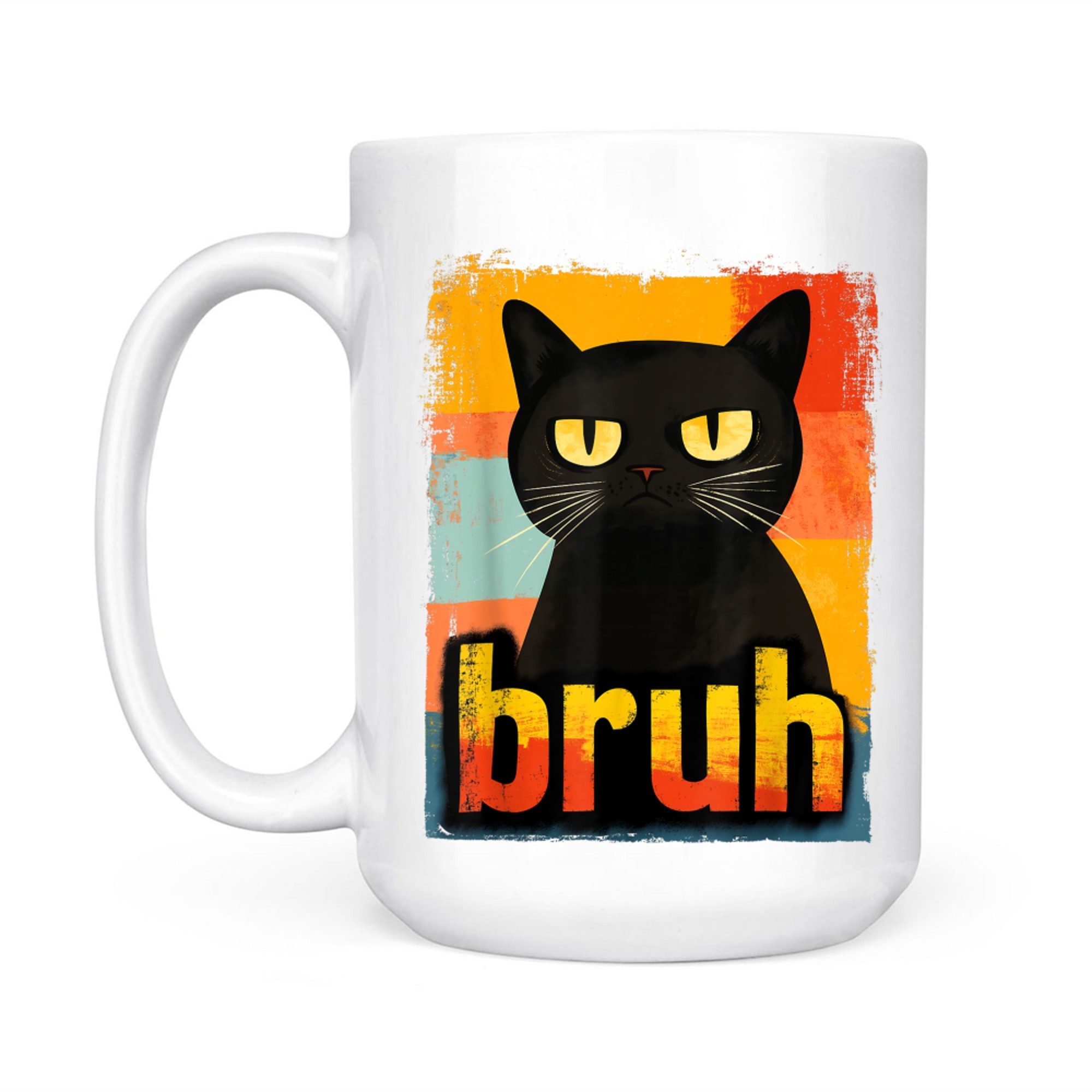 Funny Cat Bruh Meme Mug