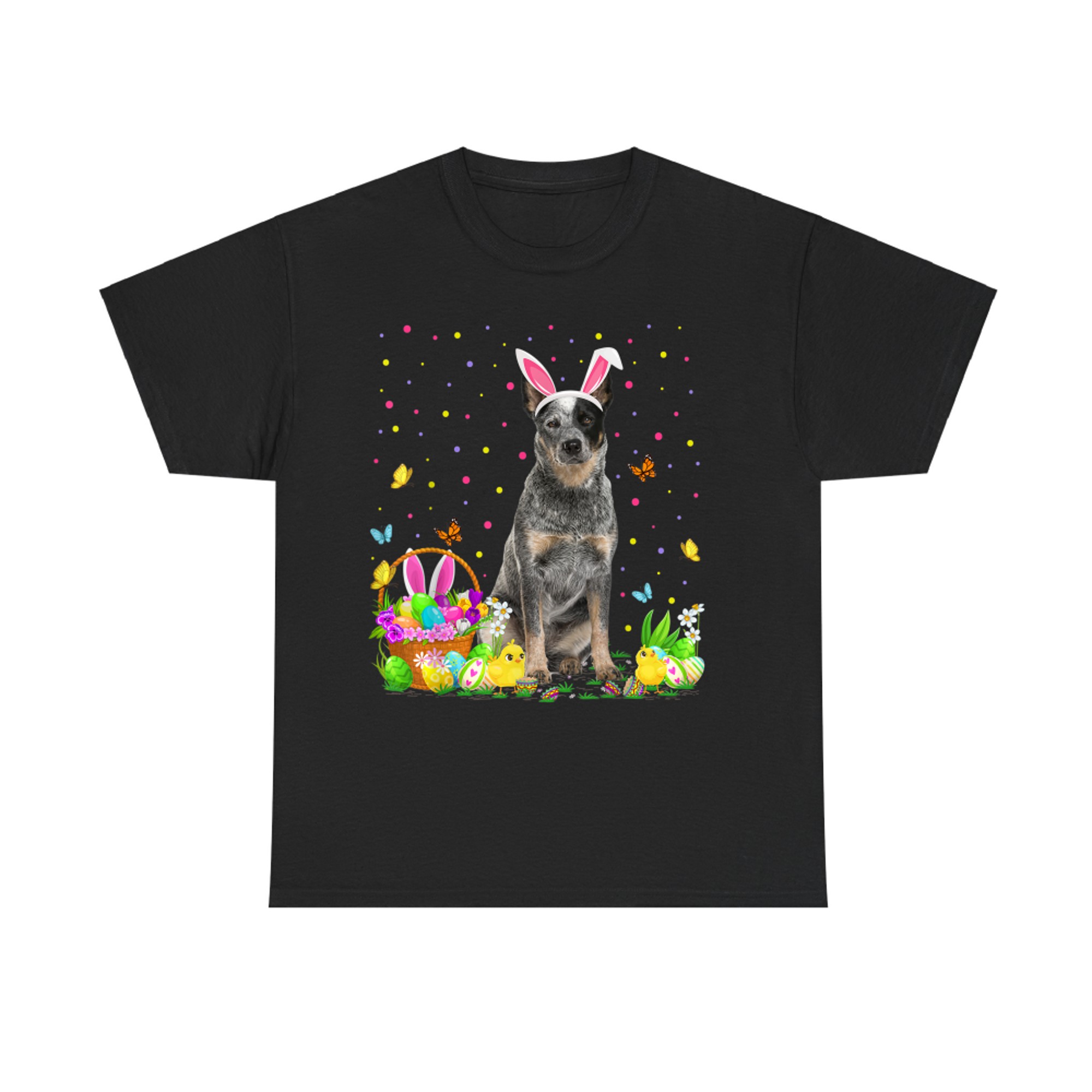 Funny Easter Egg Hunting Blue Heeler Dog Easter Sunday T-Shirt