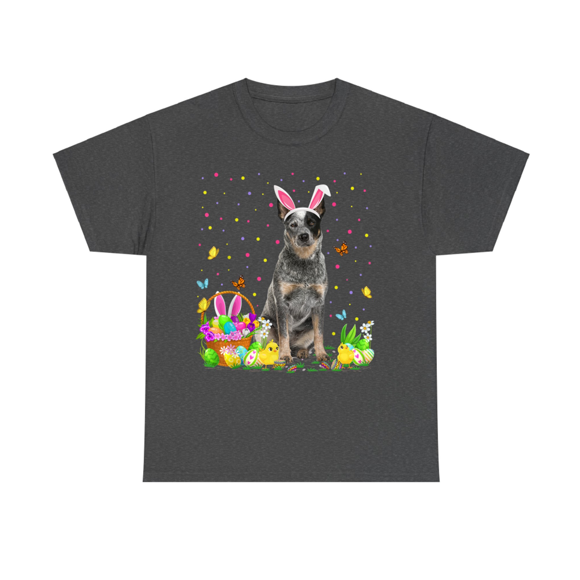 Funny Easter Egg Hunting Blue Heeler Dog Easter Sunday T-Shirt