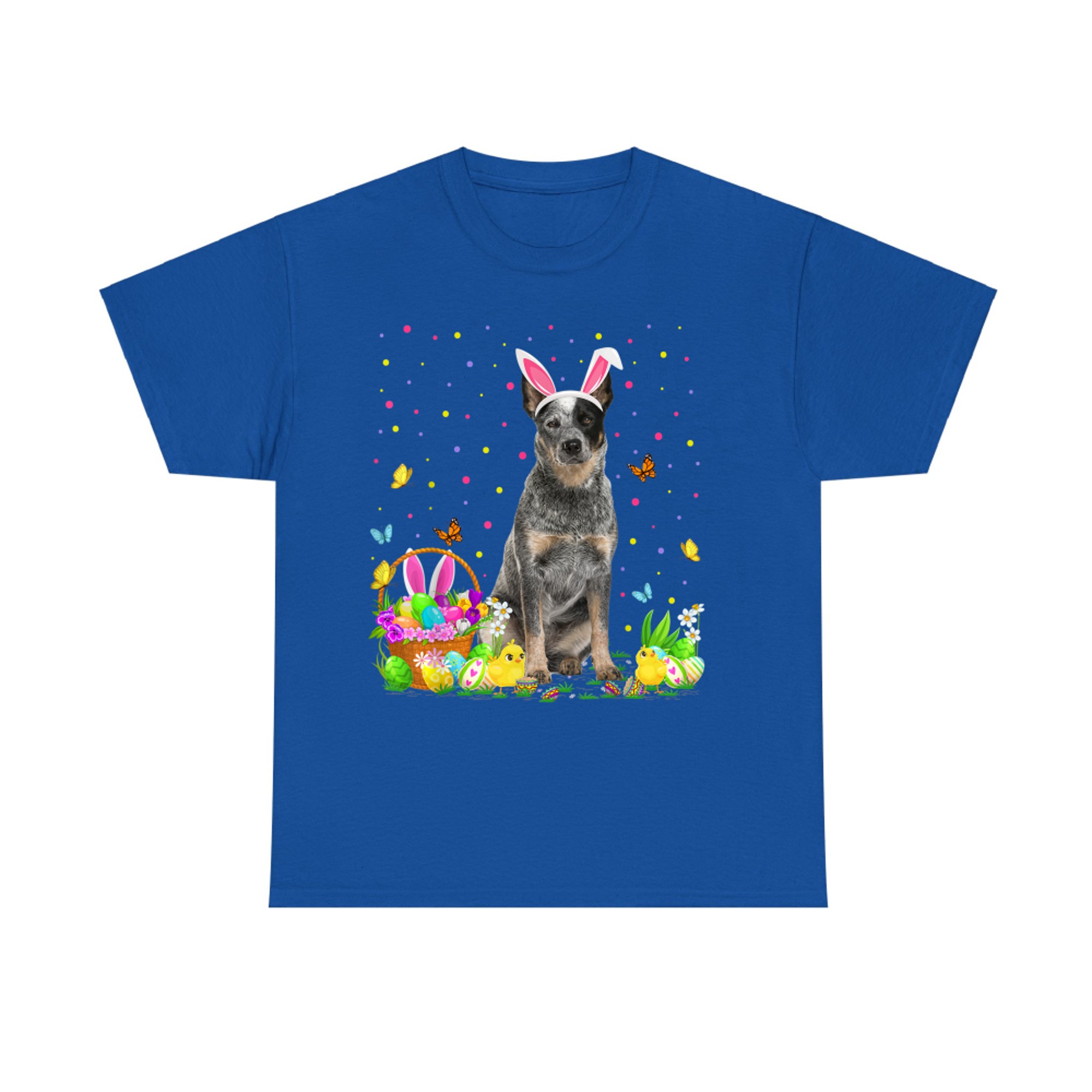 Funny Easter Egg Hunting Blue Heeler Dog Easter Sunday T-Shirt
