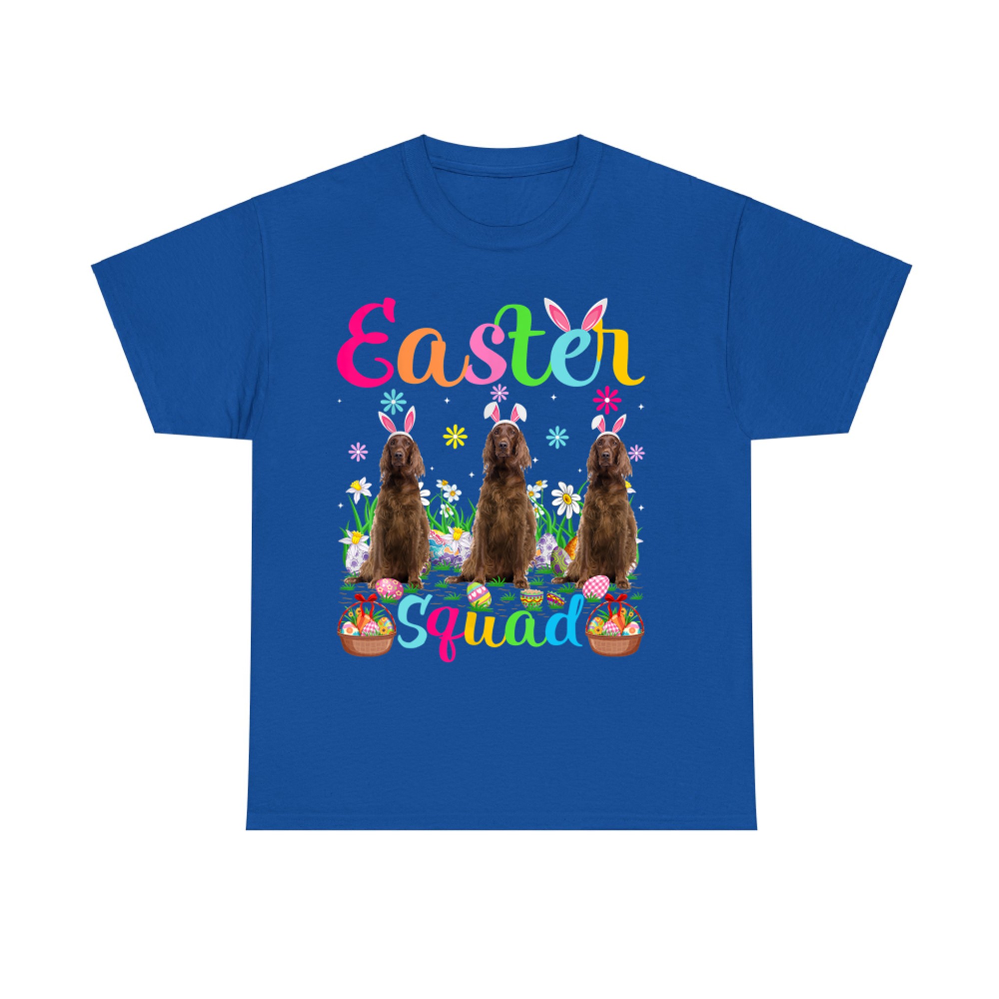Funny Easter Squad Bunny Ear Irish Setter Dog Happy Easter T-Shirt
