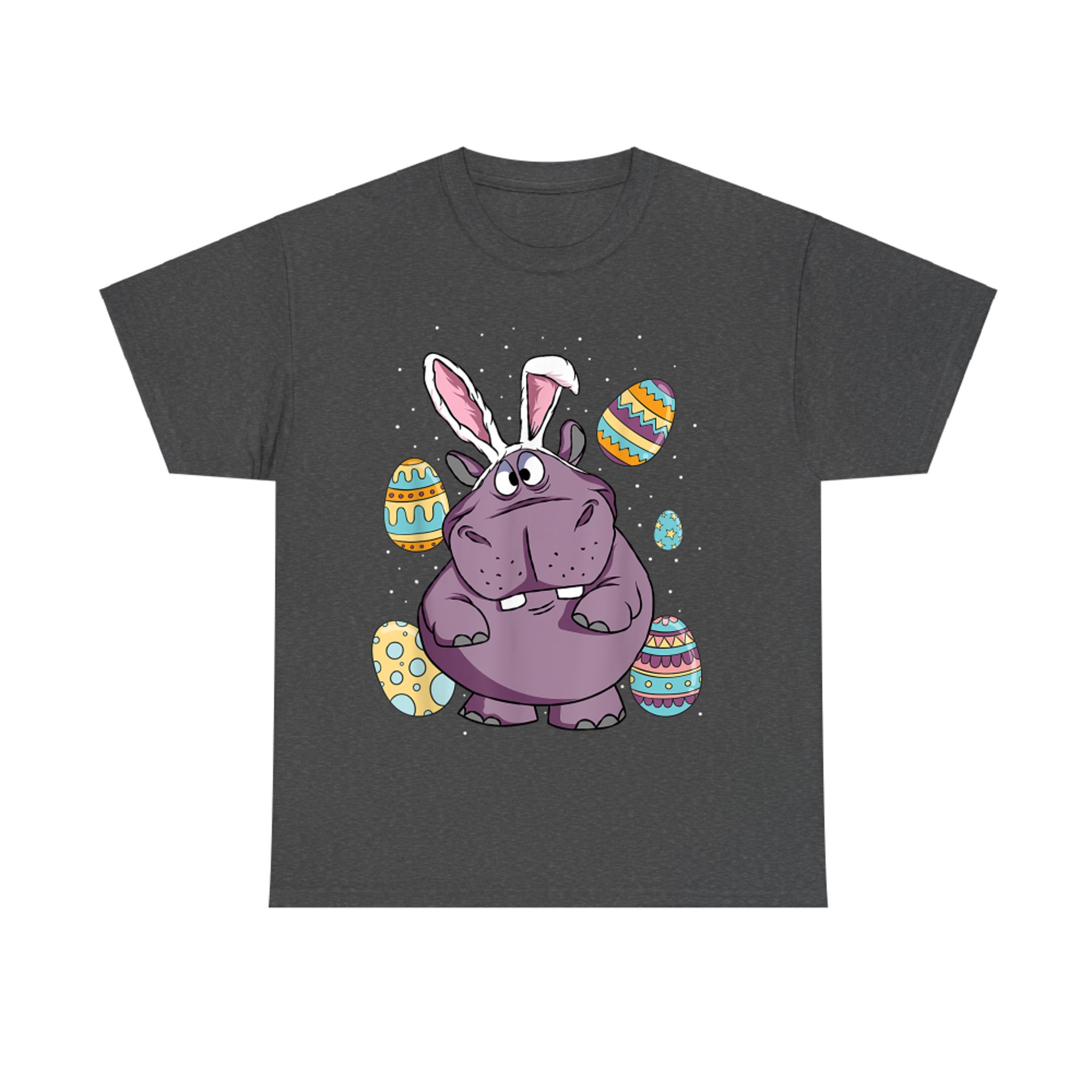 Funny Hippo Wearing Rabbit Bunny Ears Easter Sunday T-Shirt