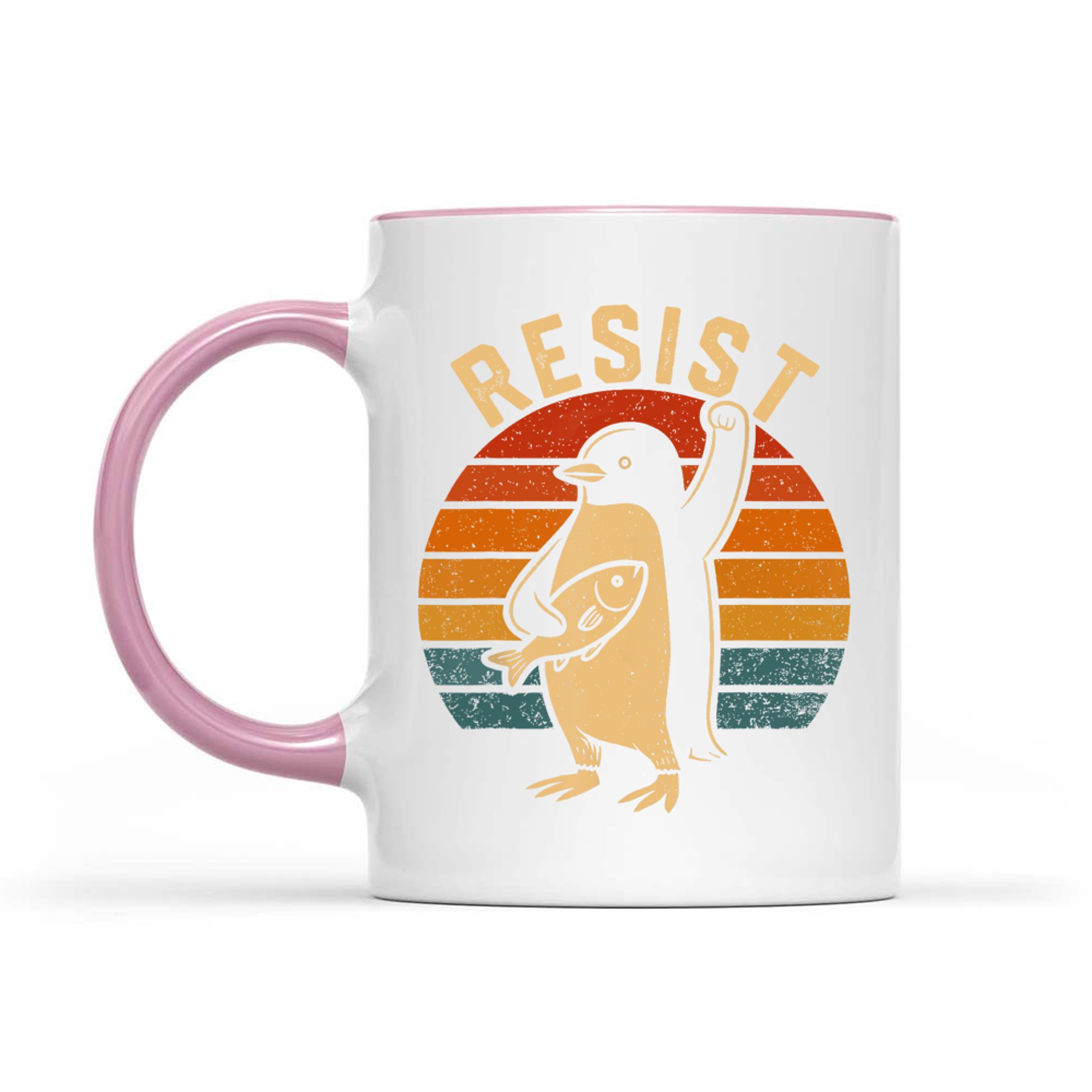 Funny Resist Penguins Protest Against Tariffs Mug