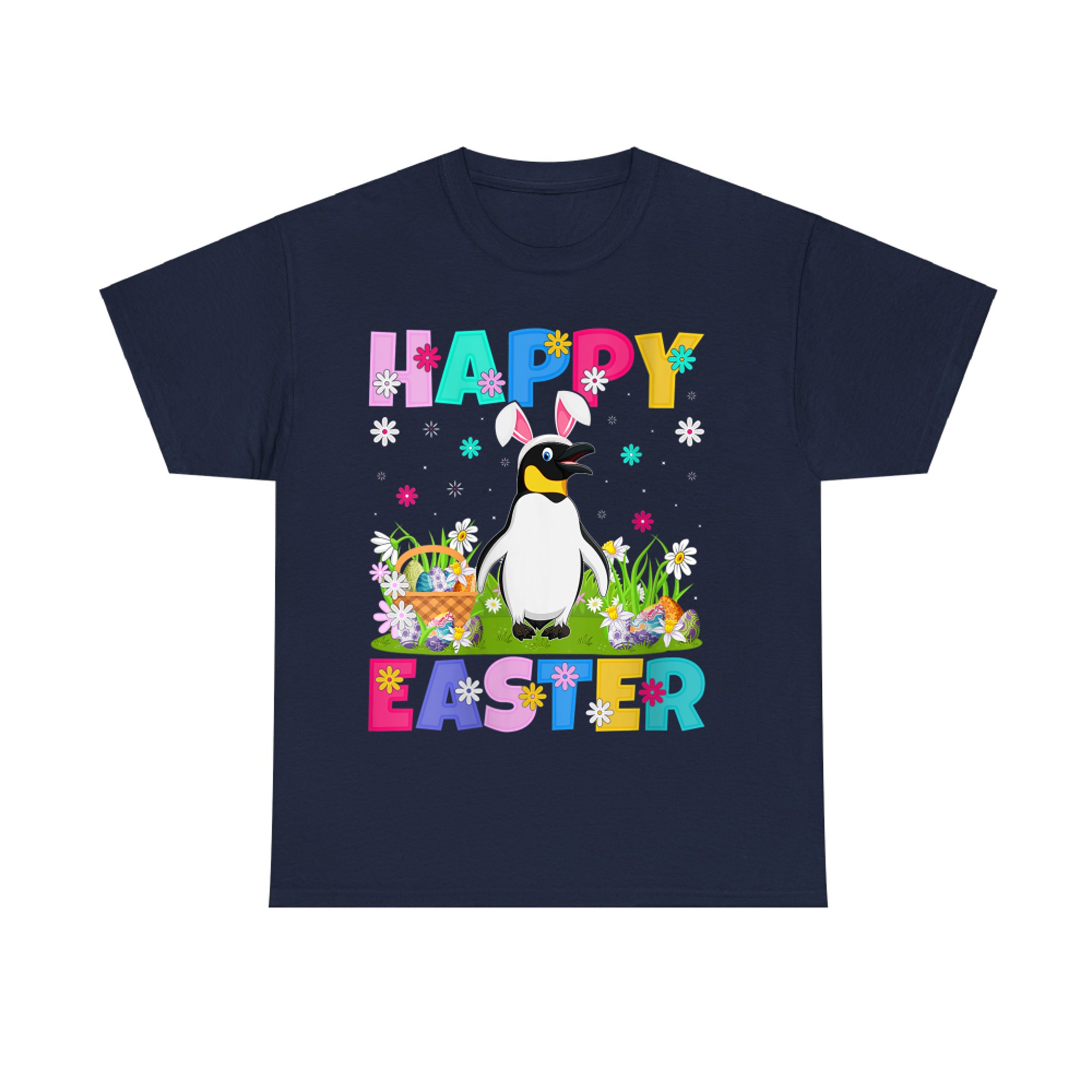 Happy Easter Bunny Egg Funny Emperor Penguin Easter Sunday T-Shirt