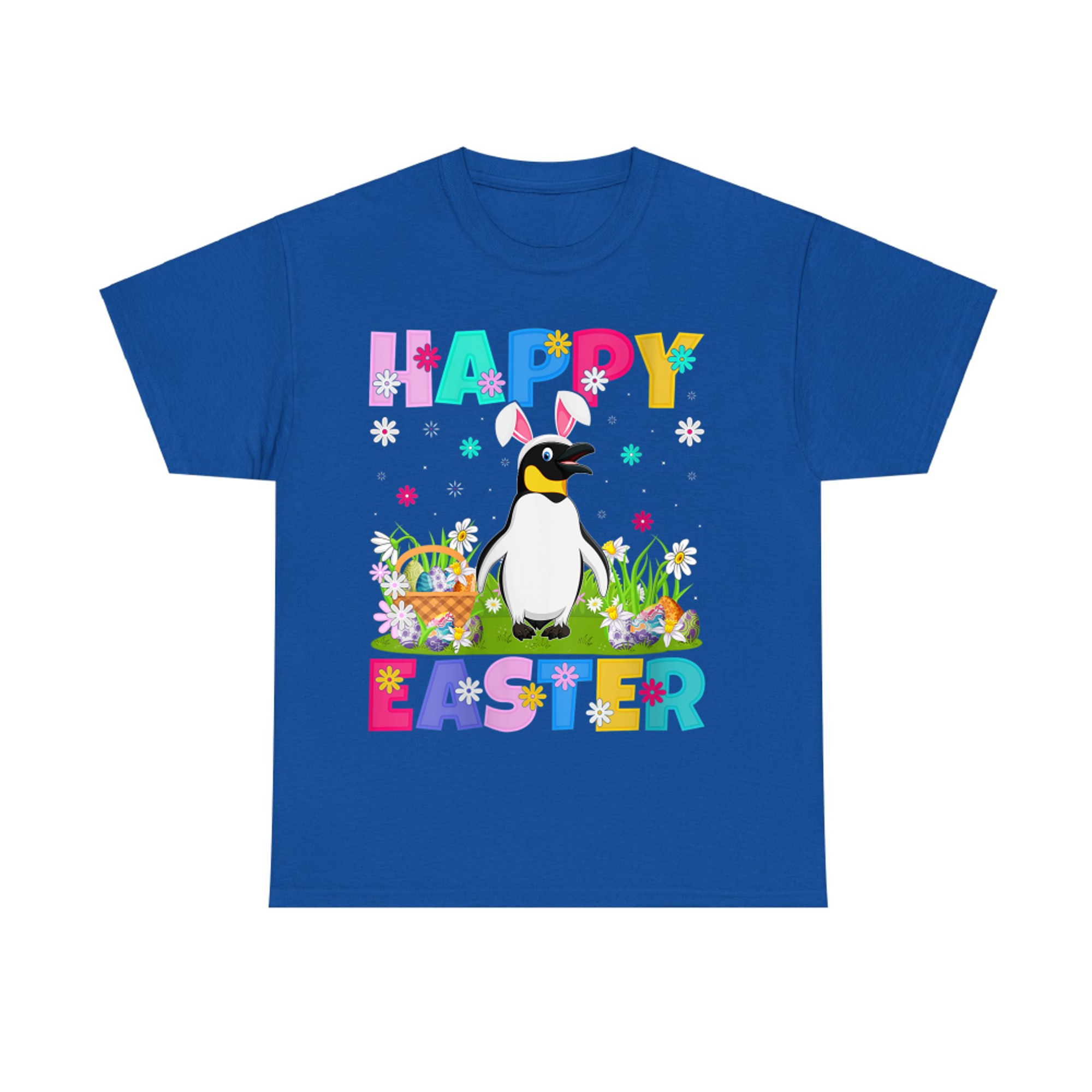 Happy Easter Bunny Egg Funny Emperor Penguin Easter Sunday T-Shirt