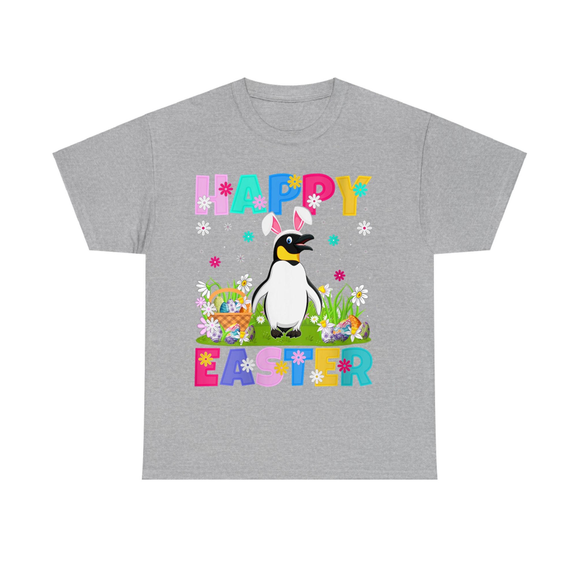 Happy Easter Bunny Egg Funny Emperor Penguin Easter Sunday T-Shirt