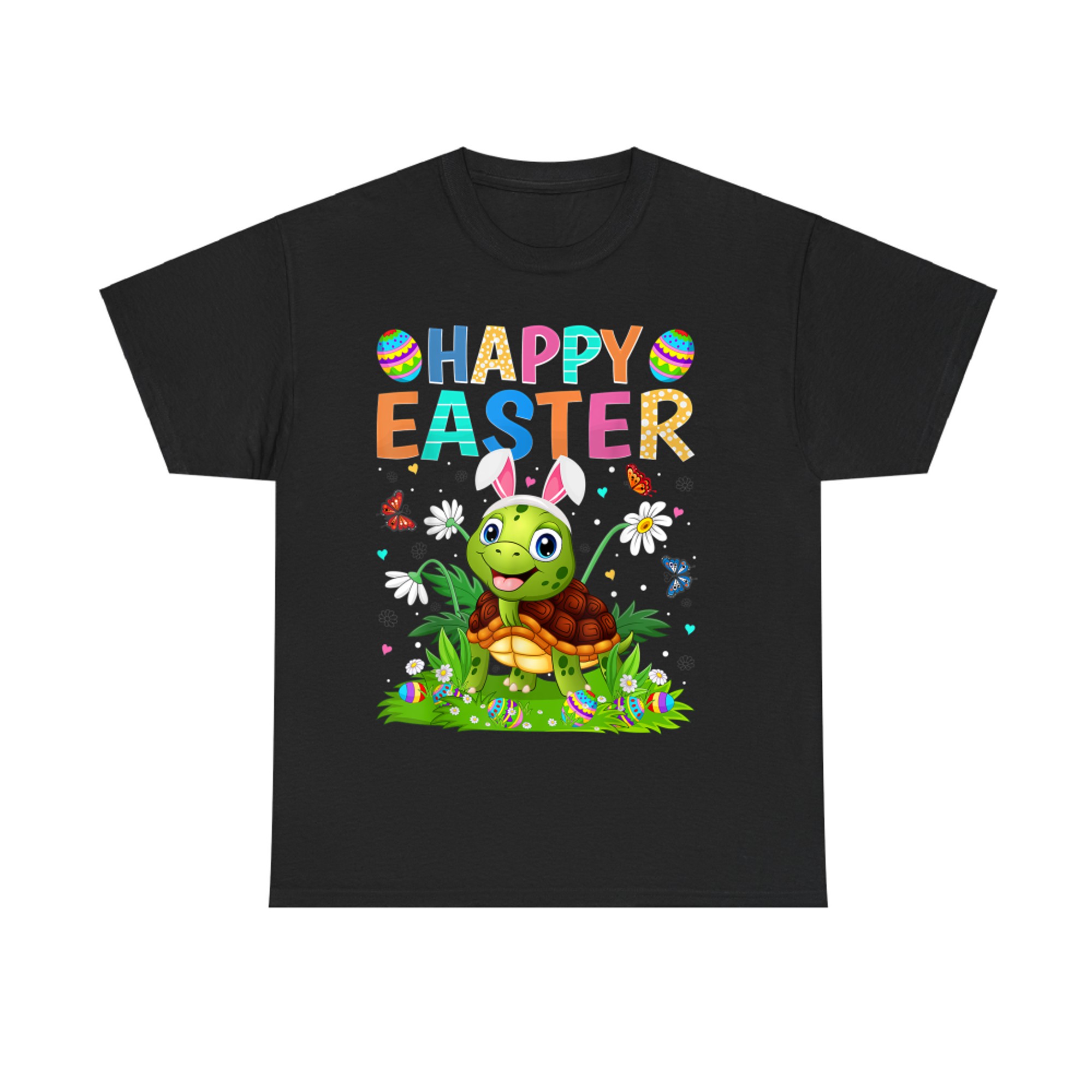 Happy Easter Bunny Egg Funny Turtle Easter Sunday T-Shirt