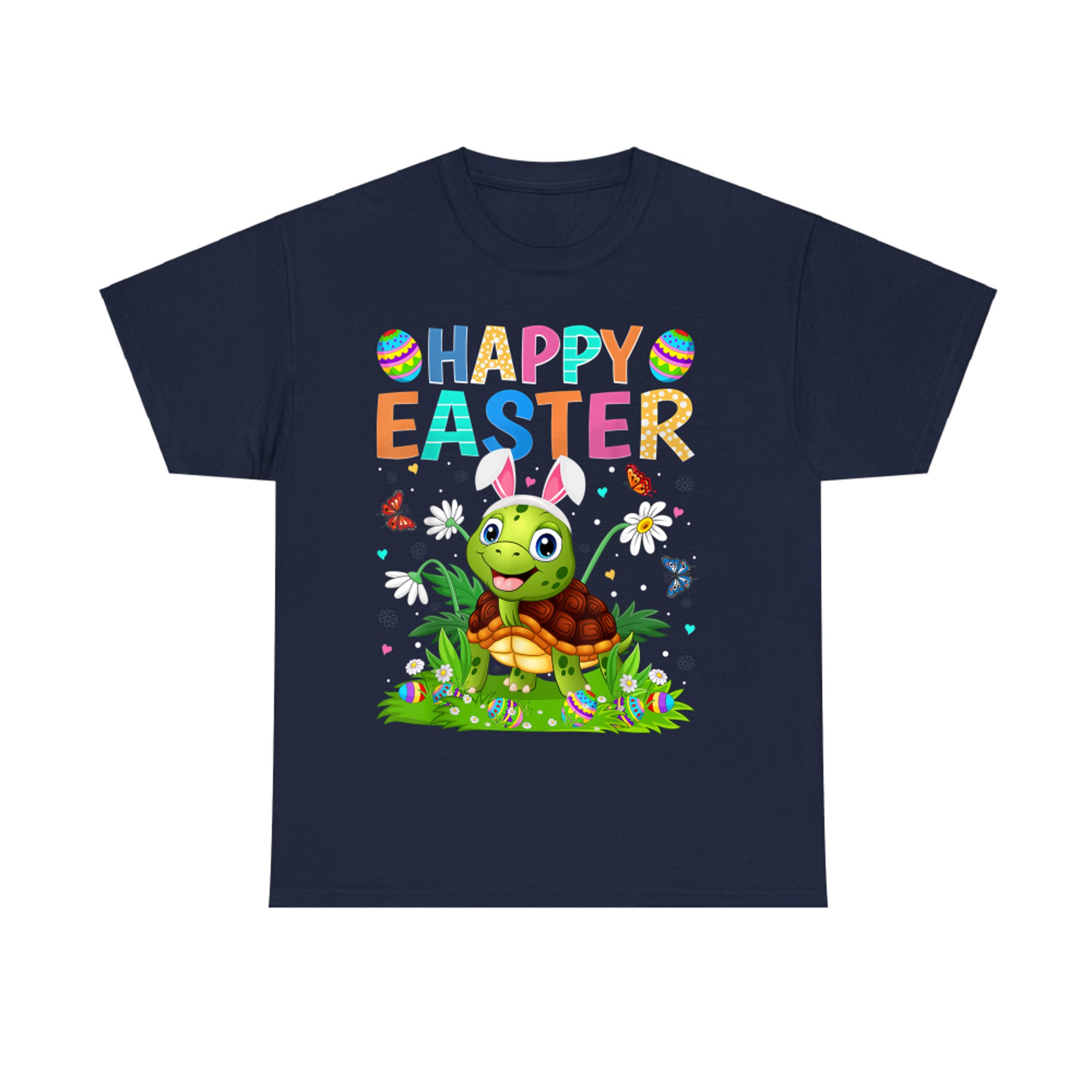 Happy Easter Bunny Egg Funny Turtle Easter Sunday T-Shirt