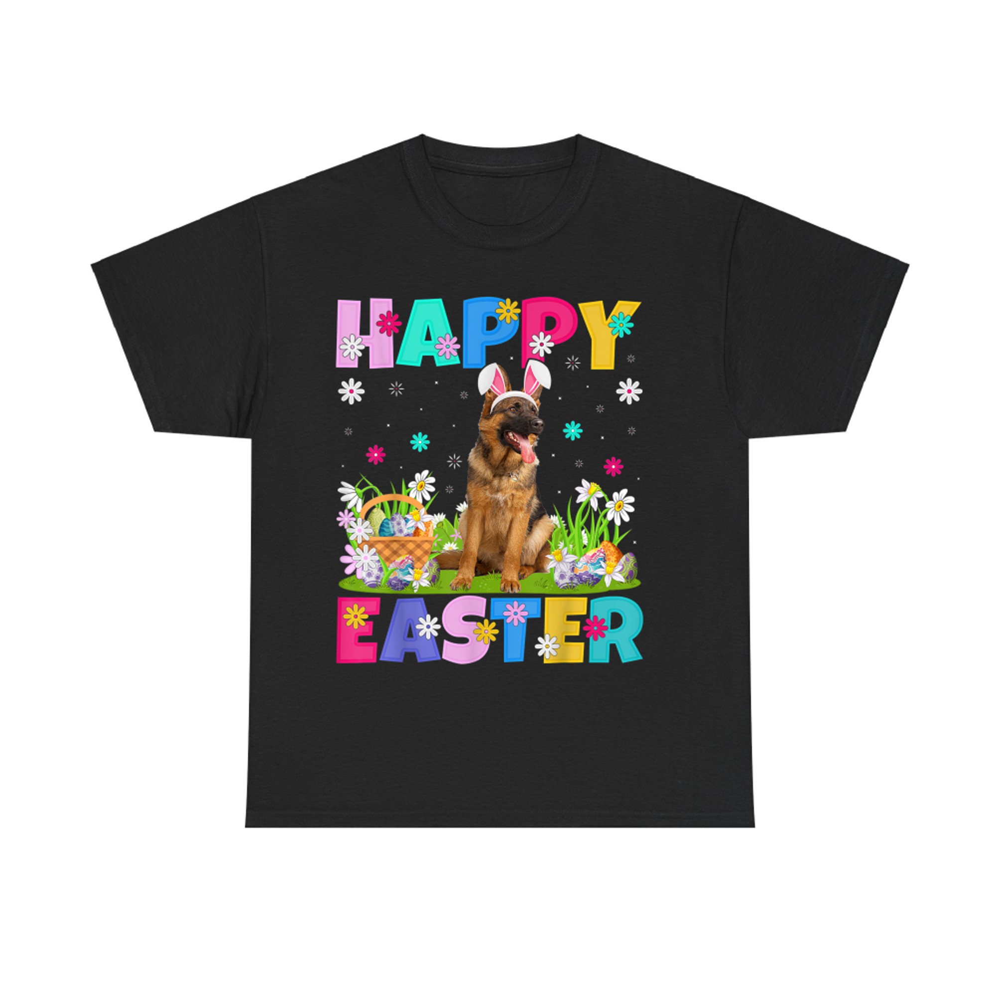 Happy Easter Bunny German Shepherd Dog Easter Sunday T-Shirt