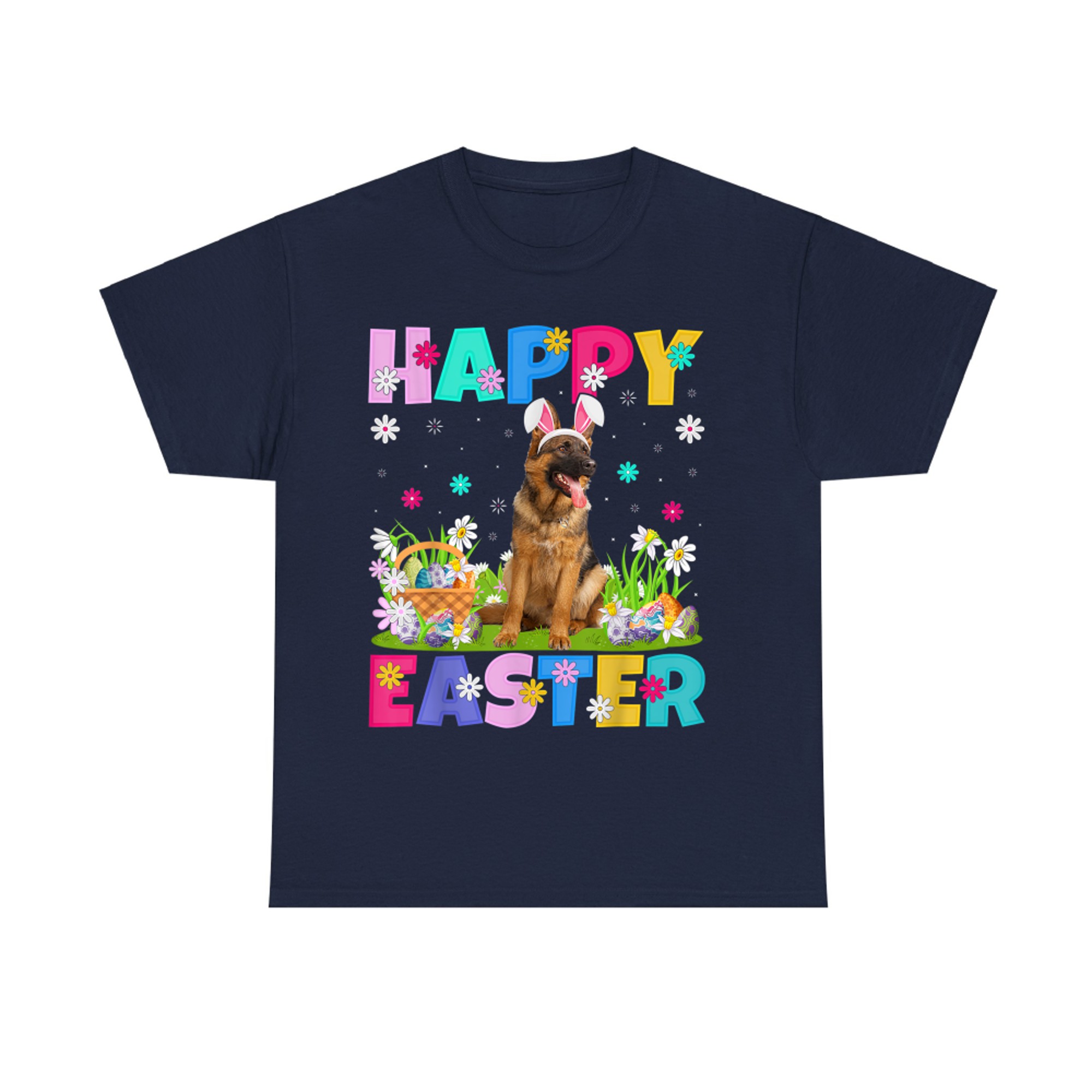 Happy Easter Bunny German Shepherd Dog Easter Sunday T-Shirt