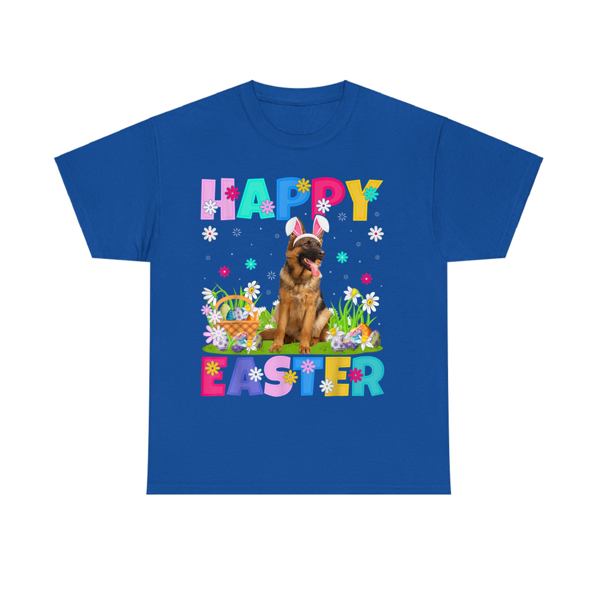 Happy Easter Bunny German Shepherd Dog Easter Sunday T-Shirt