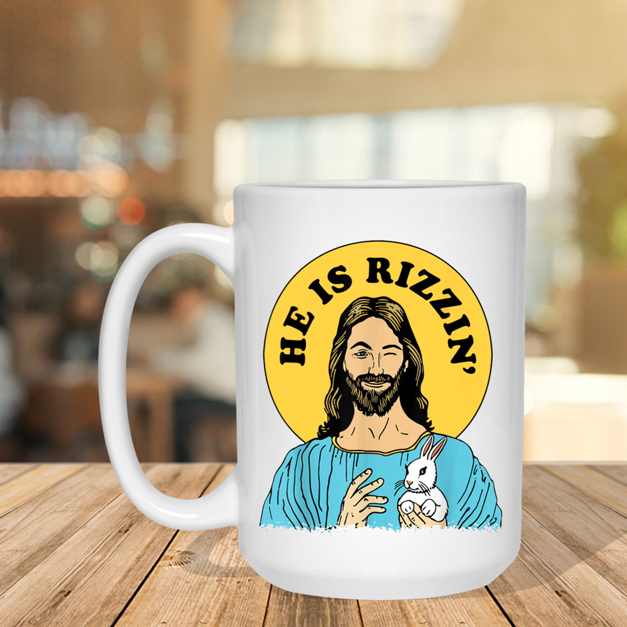 He Is Rizzin Funny Jesus Christian Happy Easter Day Mug