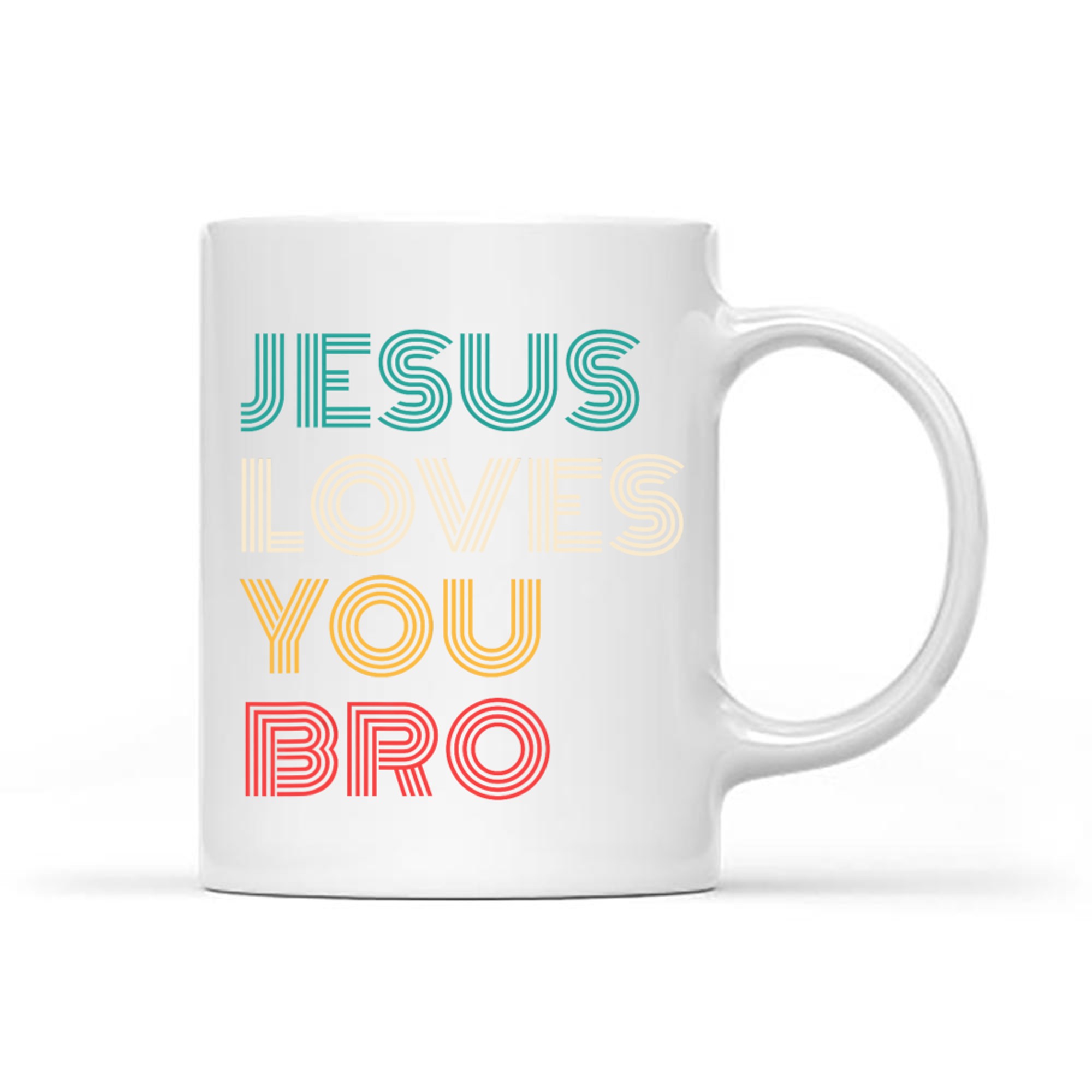 Jesus Loves You Bro, Funny Christian Faith Retro Mug