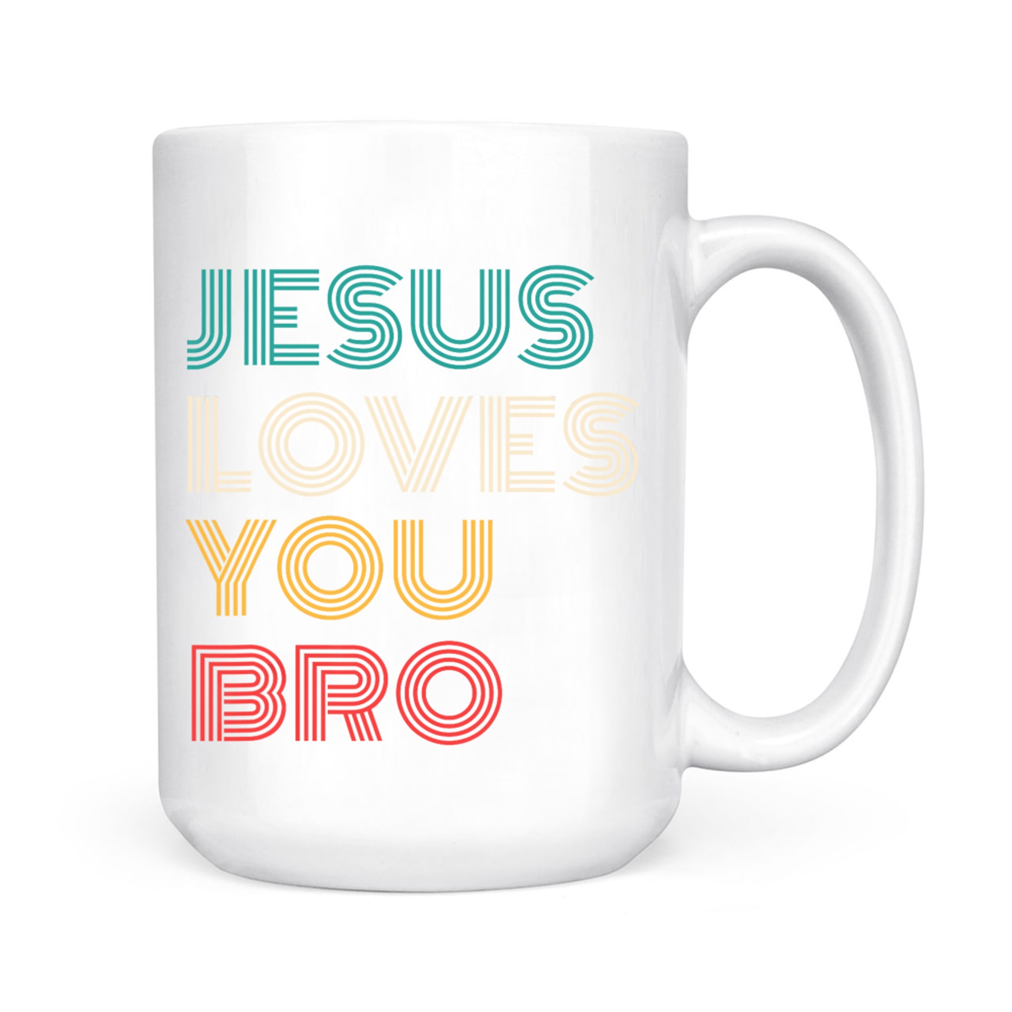 Jesus Loves You Bro, Funny Christian Faith Retro Mug