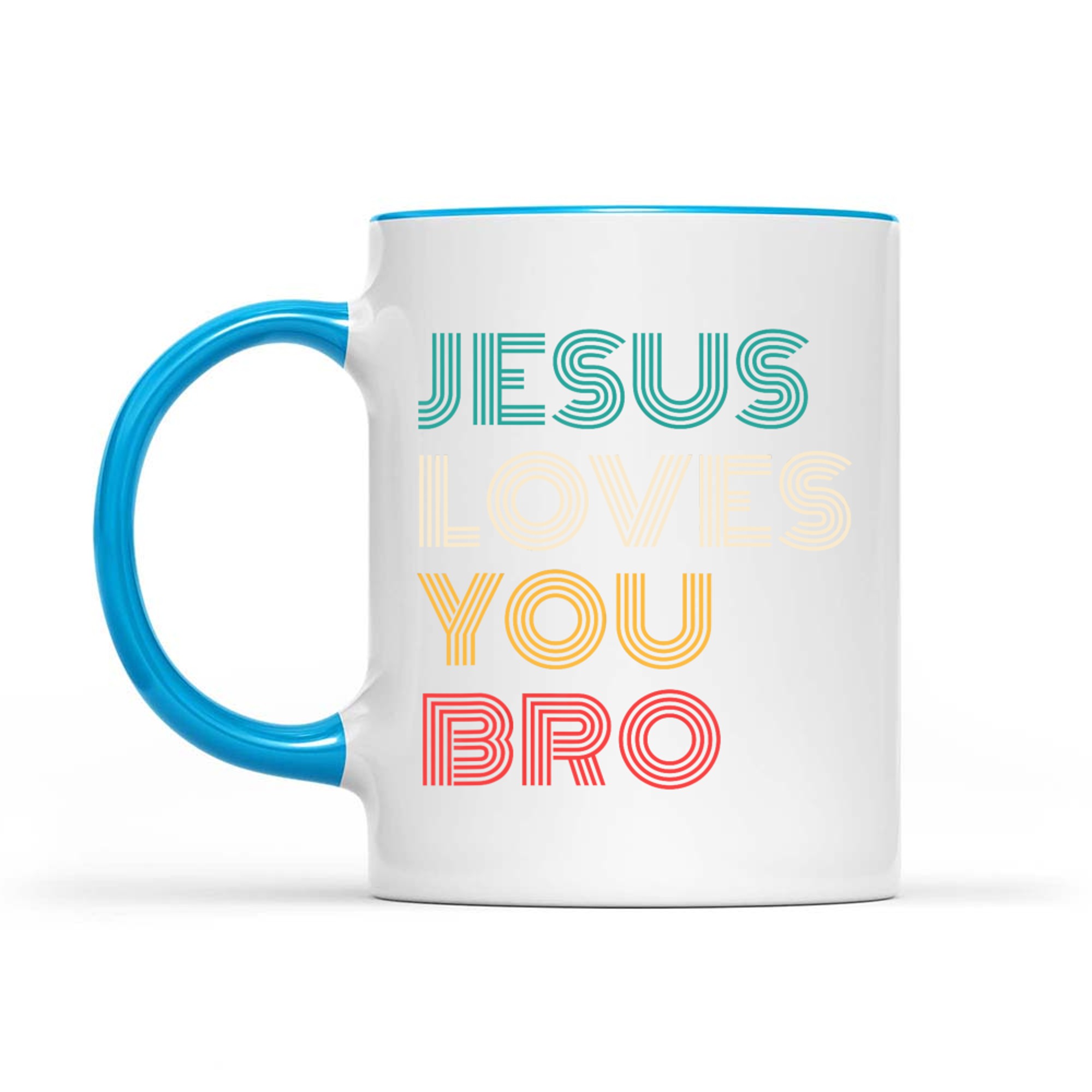 Jesus Loves You Bro, Funny Christian Faith Retro Mug