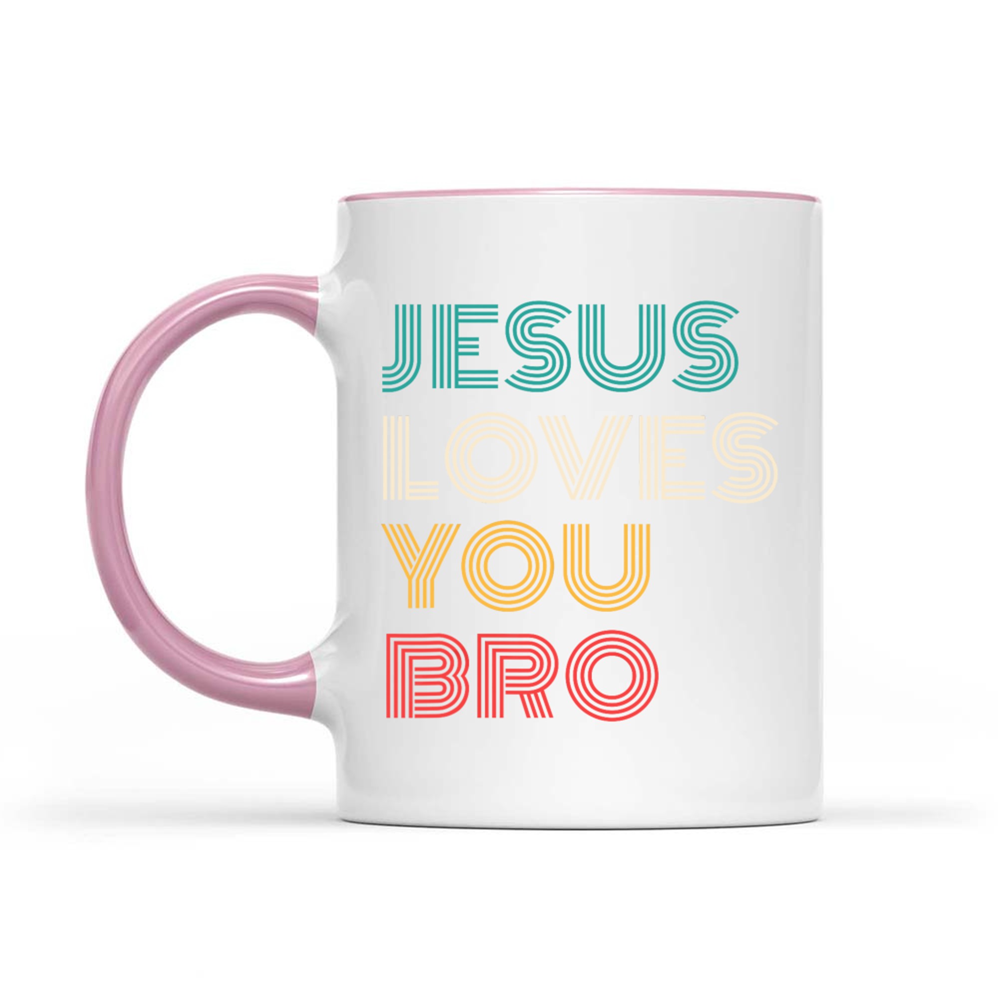Jesus Loves You Bro, Funny Christian Faith Retro Mug