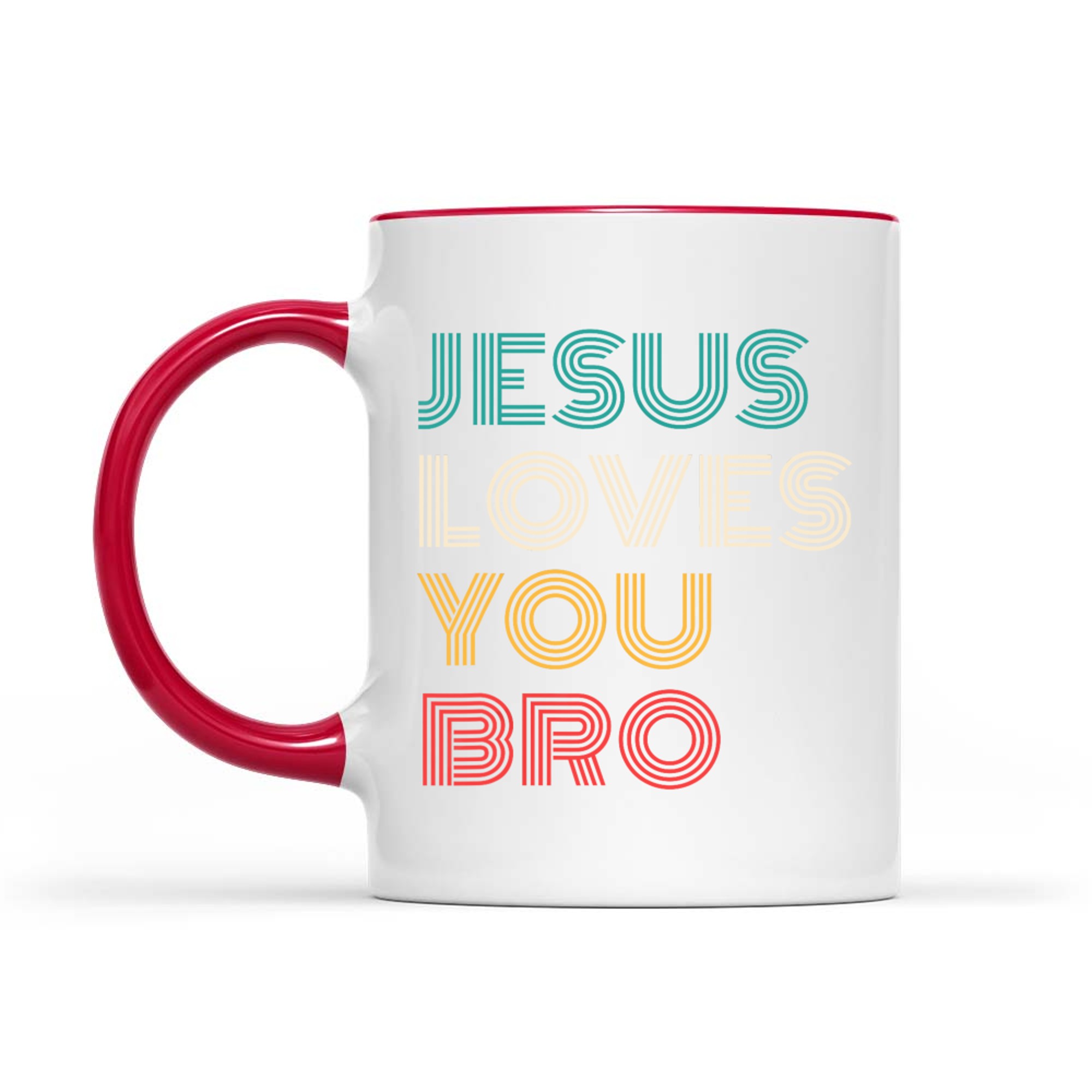 Jesus Loves You Bro, Funny Christian Faith Retro Mug
