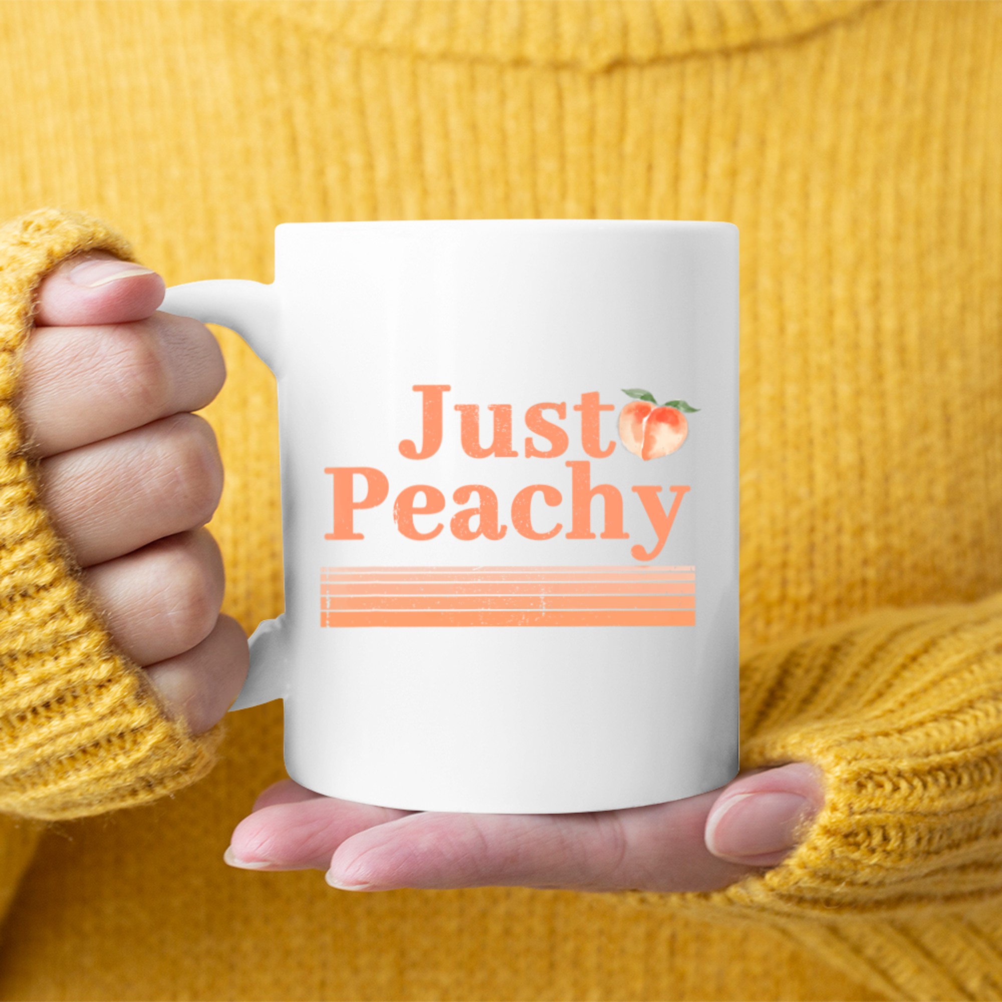 Just Peachy Peaches Summer Fruit Nostalgia Mug