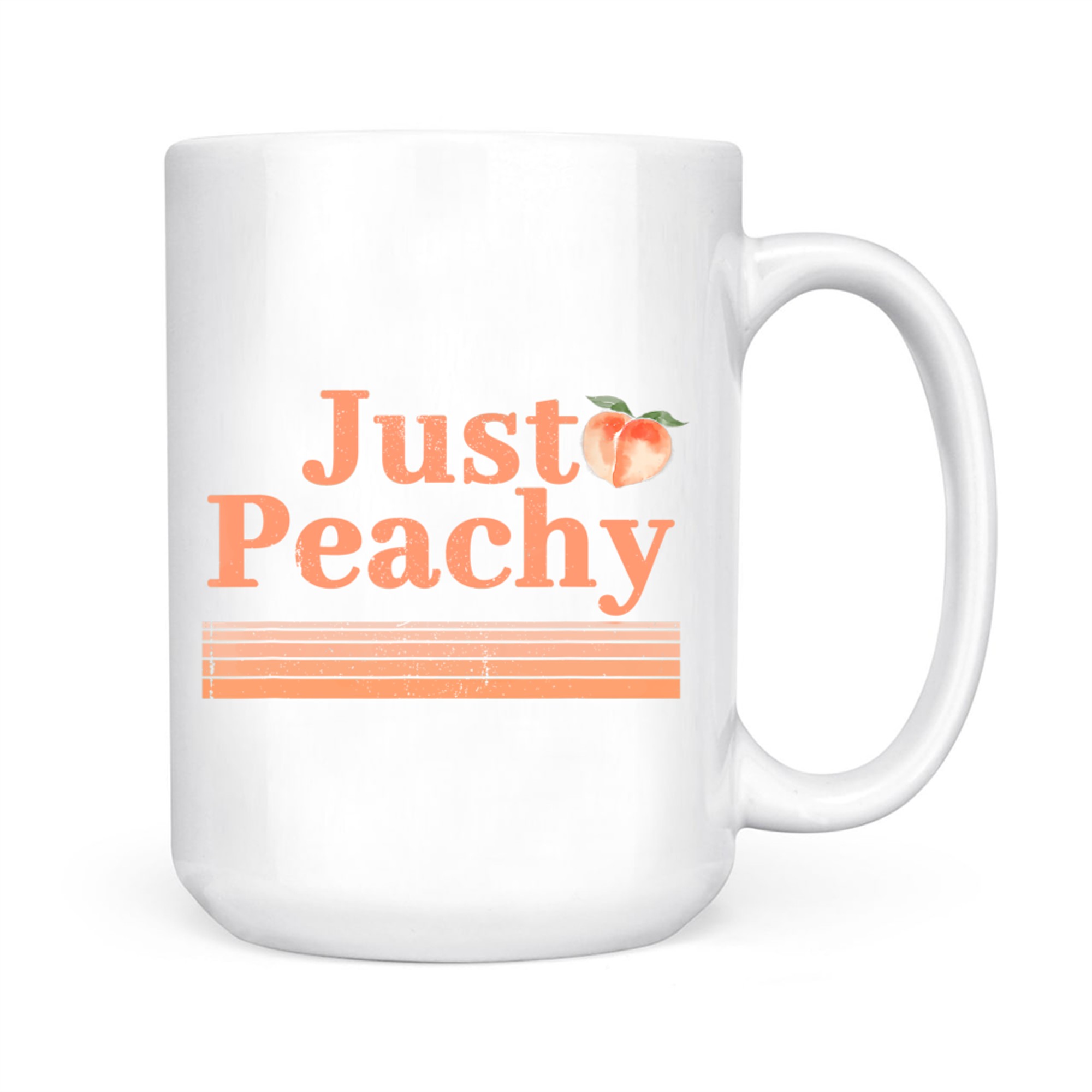 Just Peachy Peaches Summer Fruit Nostalgia Mug