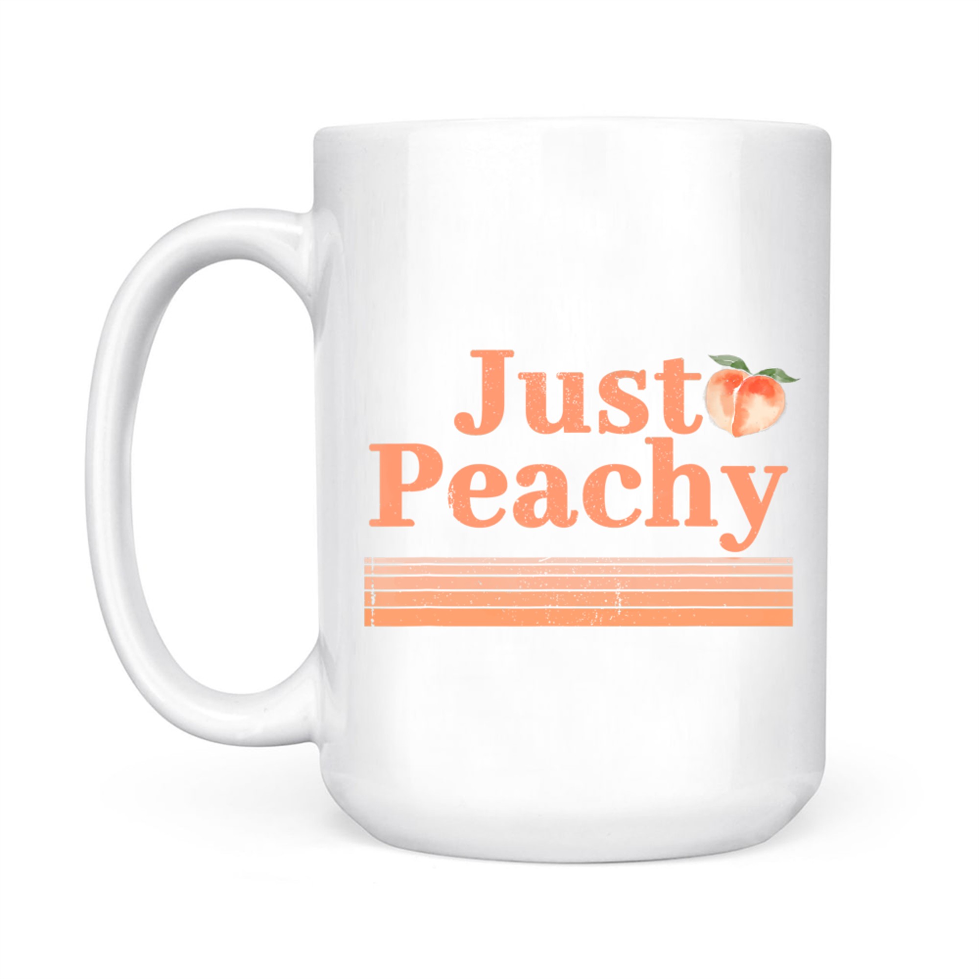 Just Peachy Peaches Summer Fruit Nostalgia Mug