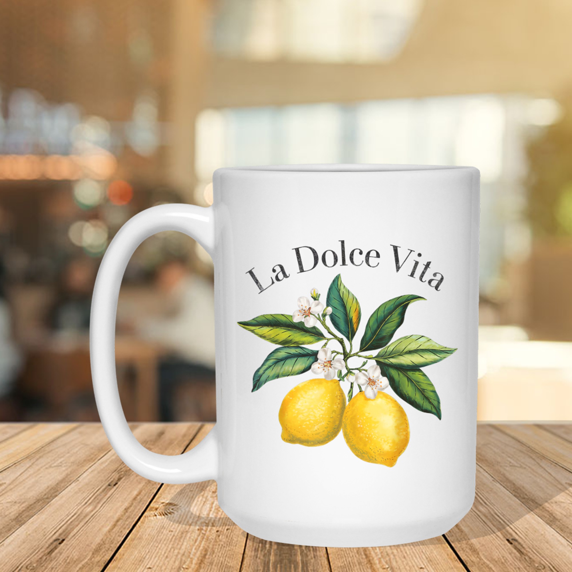 La Dolce Vita Lemon Italian Summer Limoncello Amalfi Coast Mug