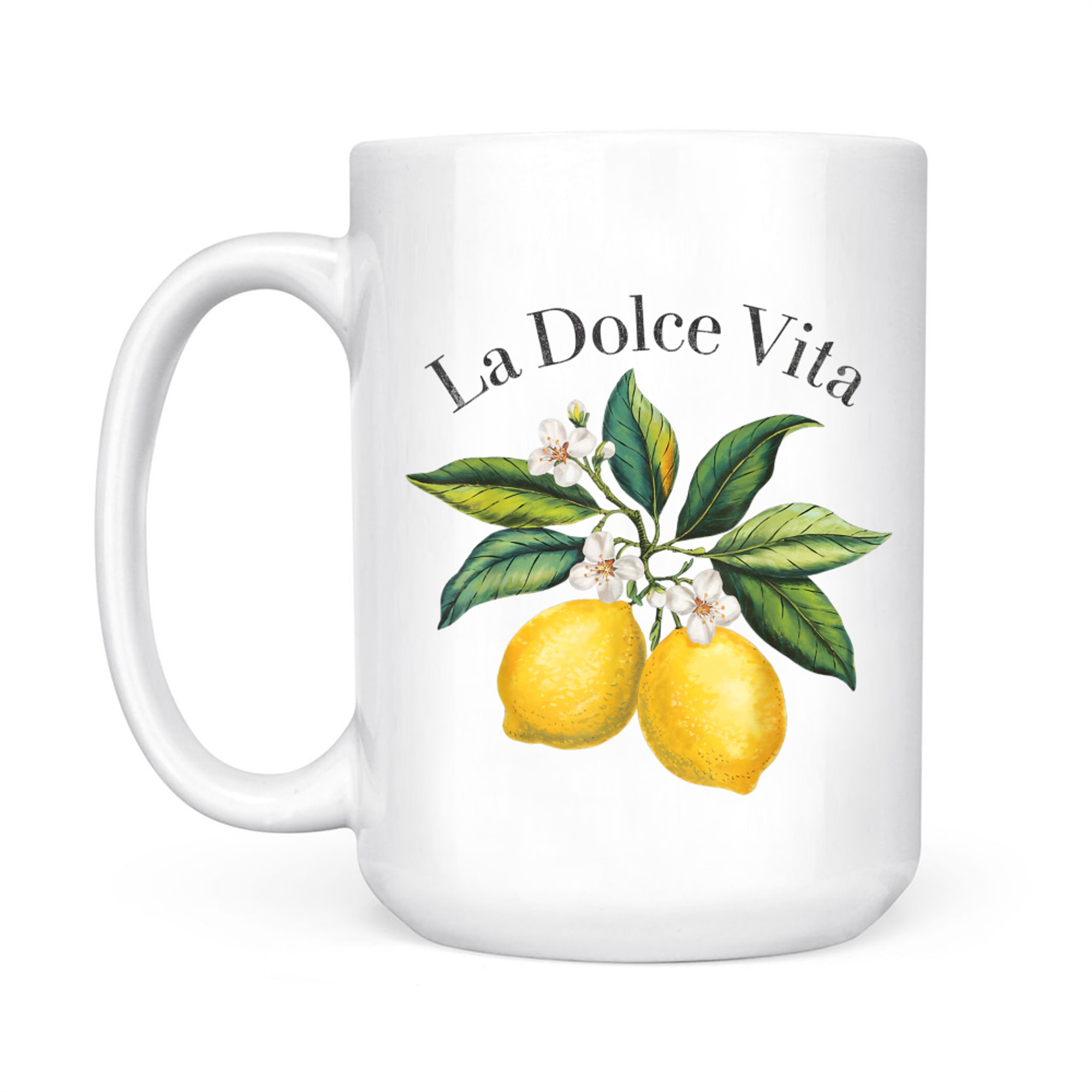 La Dolce Vita Lemon Italian Summer Limoncello Amalfi Coast Mug