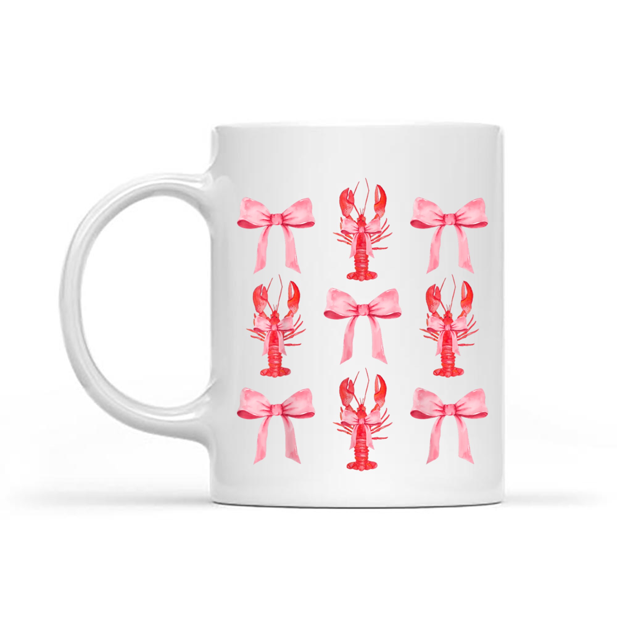 Pink Bow Cute Coquette Crawfish Y2k Clean Girl Aesthetic Mug