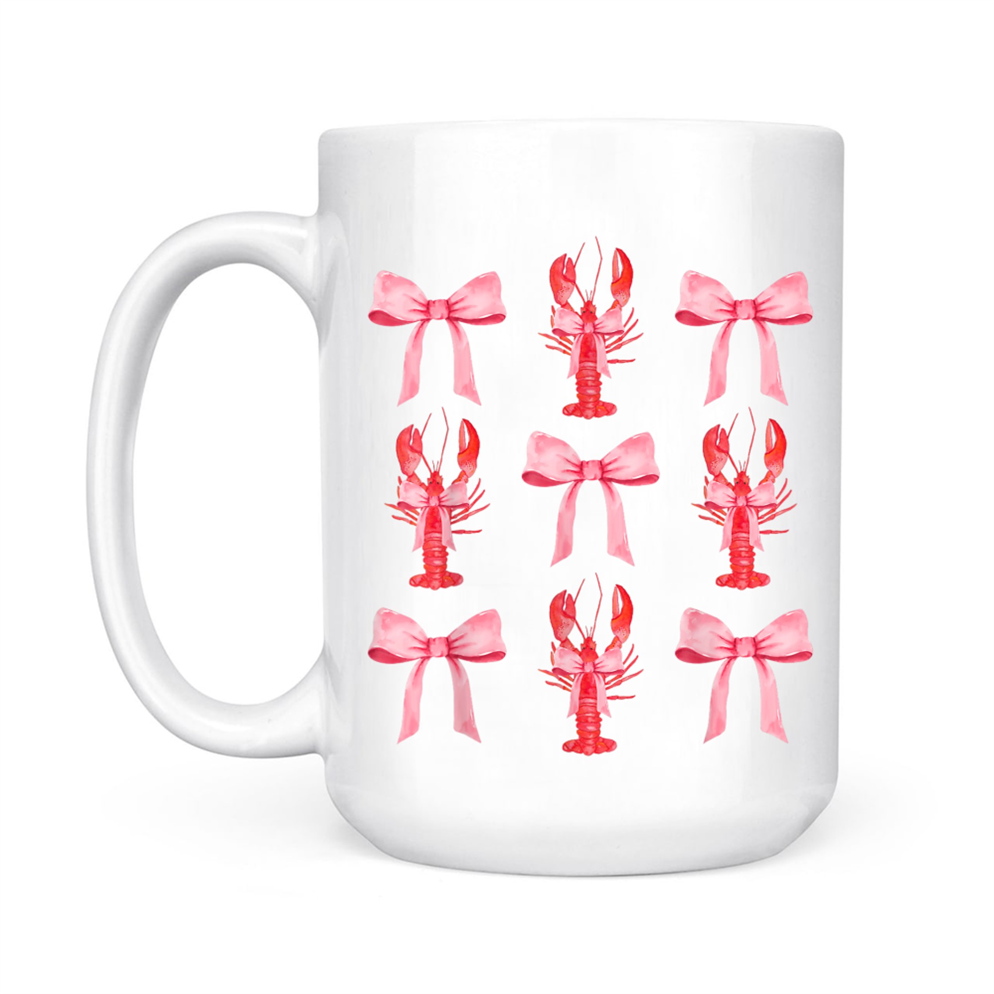 Pink Bow Cute Coquette Crawfish Y2k Clean Girl Aesthetic Mug