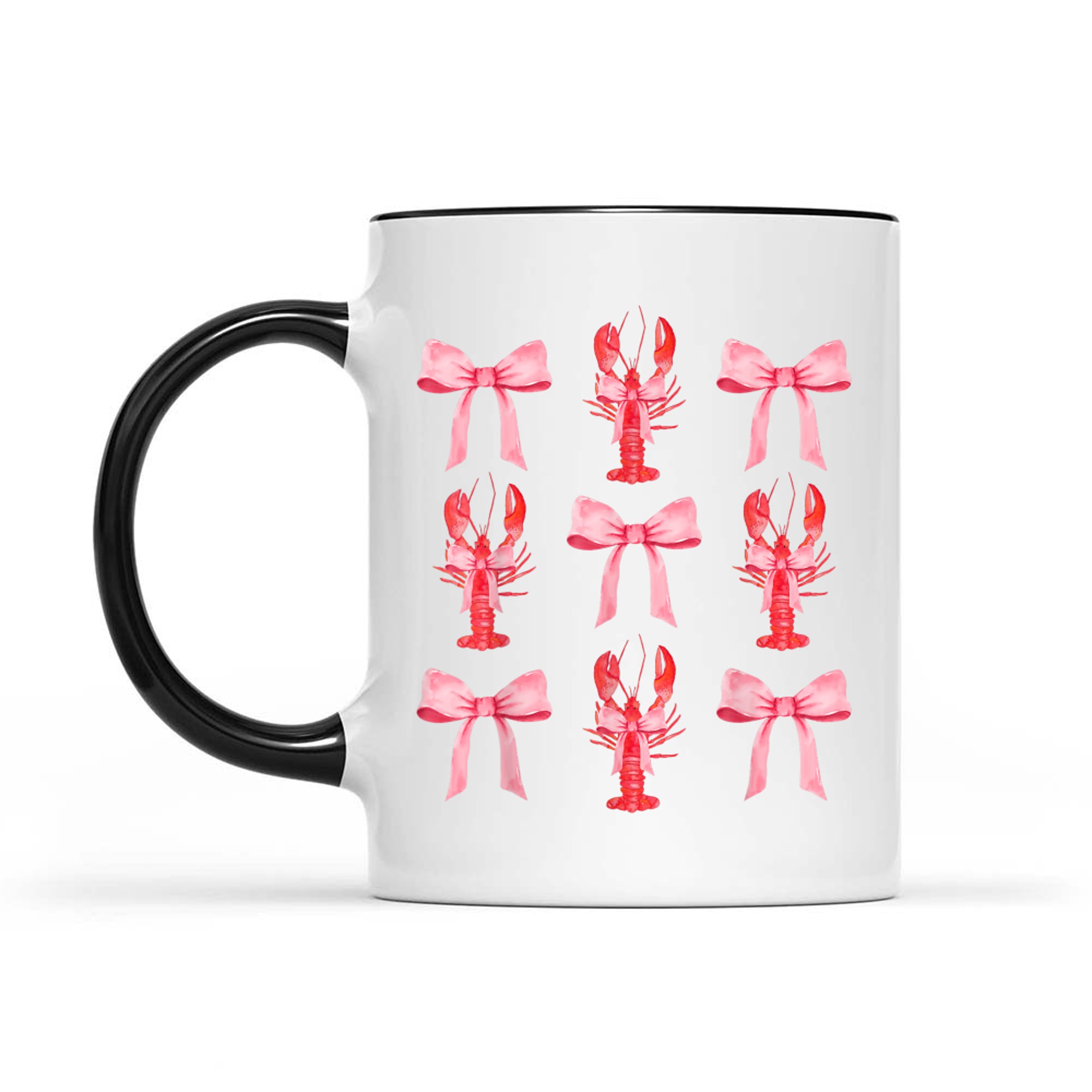 Pink Bow Cute Coquette Crawfish Y2k Clean Girl Aesthetic Mug